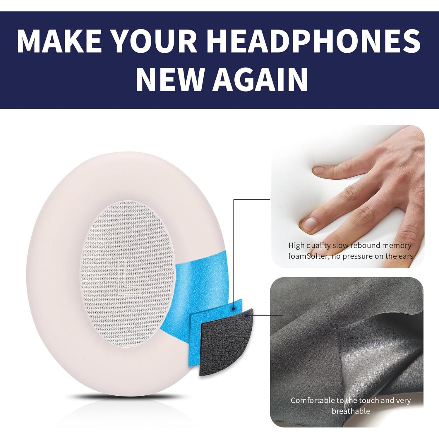 Almohadillas de Reemplazo Damex para Bose QC Ultra - Espuma de Memoria