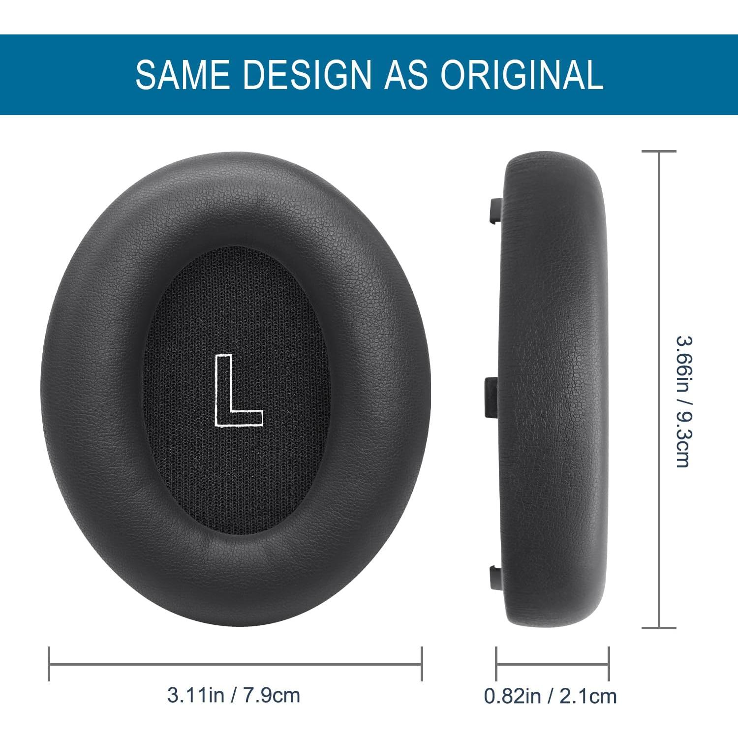 Almohadillas de Repuesto GVOEARS para Auriculares Bose QC Ultra - Negro