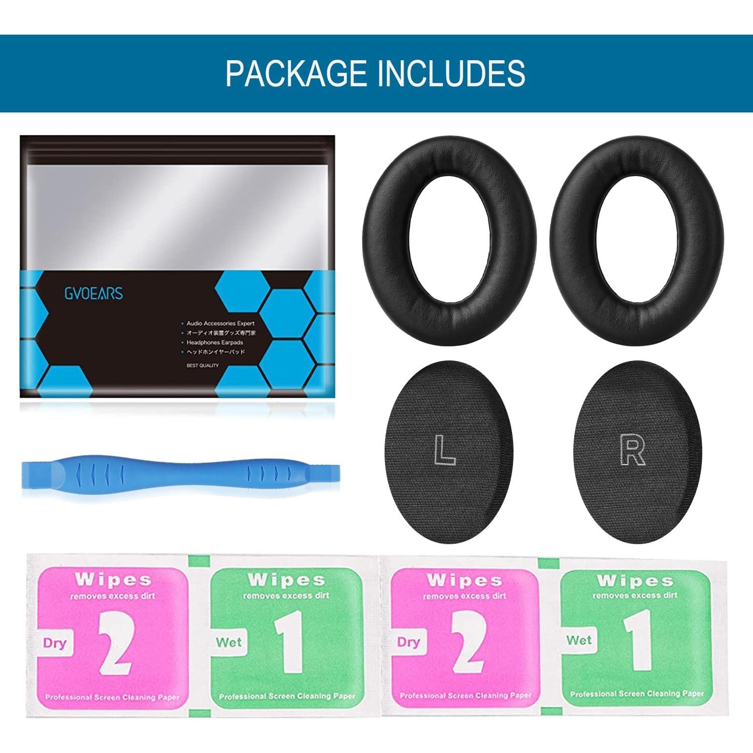 Almohadillas de Repuesto GVOEARS para Auriculares Bose QC Ultra - Negro