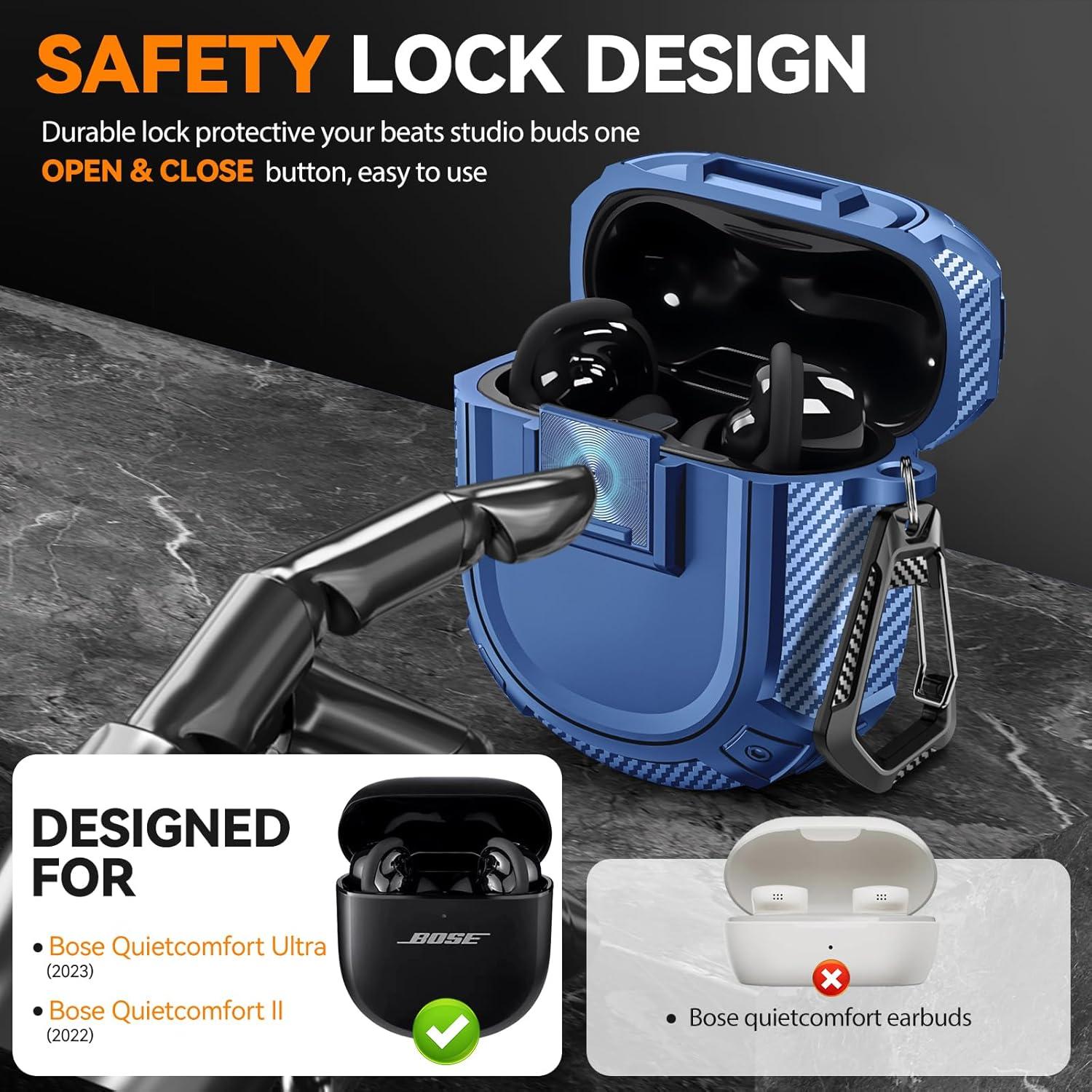 Funda Dura JOREMX para Bose Quietcomfort Ultra/QC II Azul