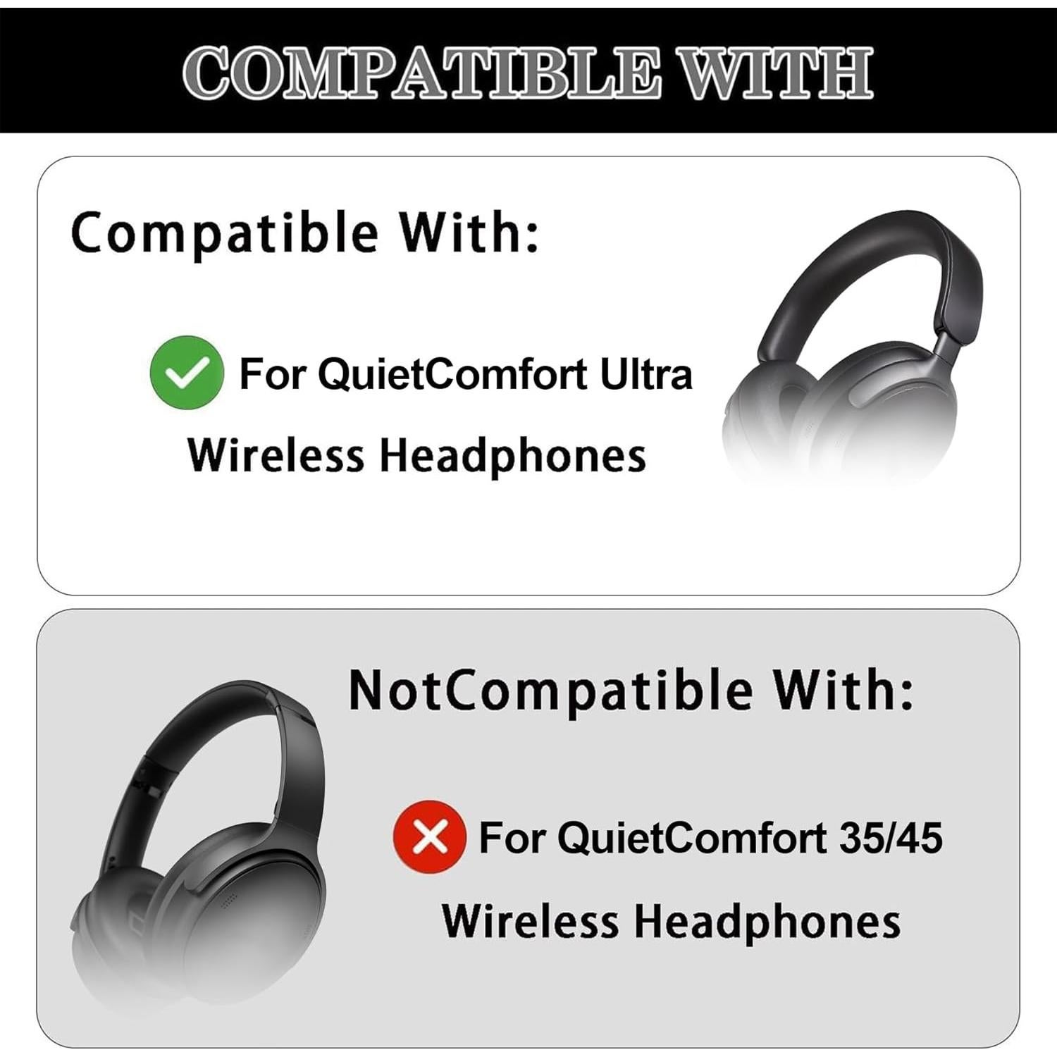 Cubierta de almohadillas de silicona Aiivioll para Bose QC Ultra