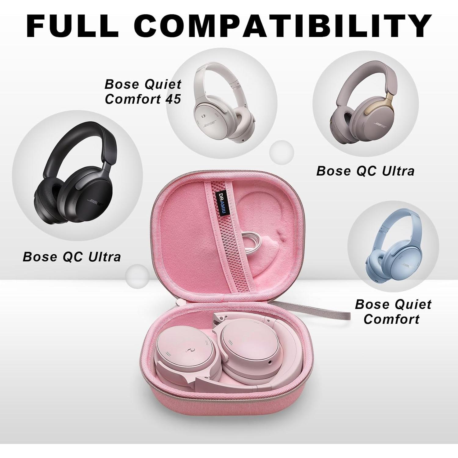 Funda Dura Rosa para Auriculares Bose QuietComfort QC 35 QC 45