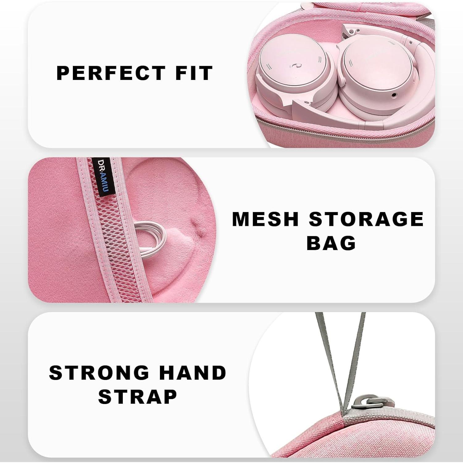 Funda Dura Rosa para Auriculares Bose QuietComfort QC 35 QC 45