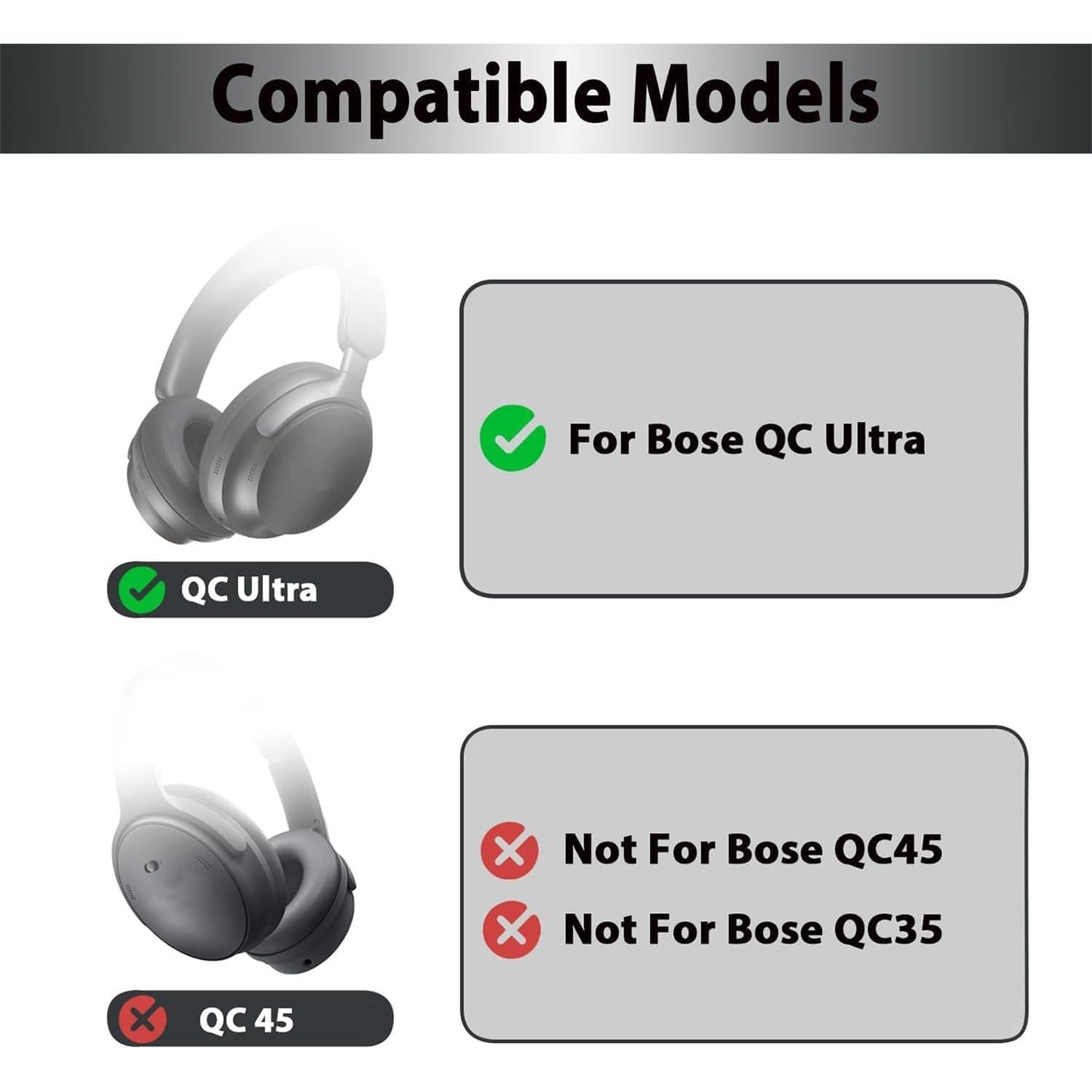 Almohadillas de Reemplazo Adhiper para Auriculares Bose QC Ultra