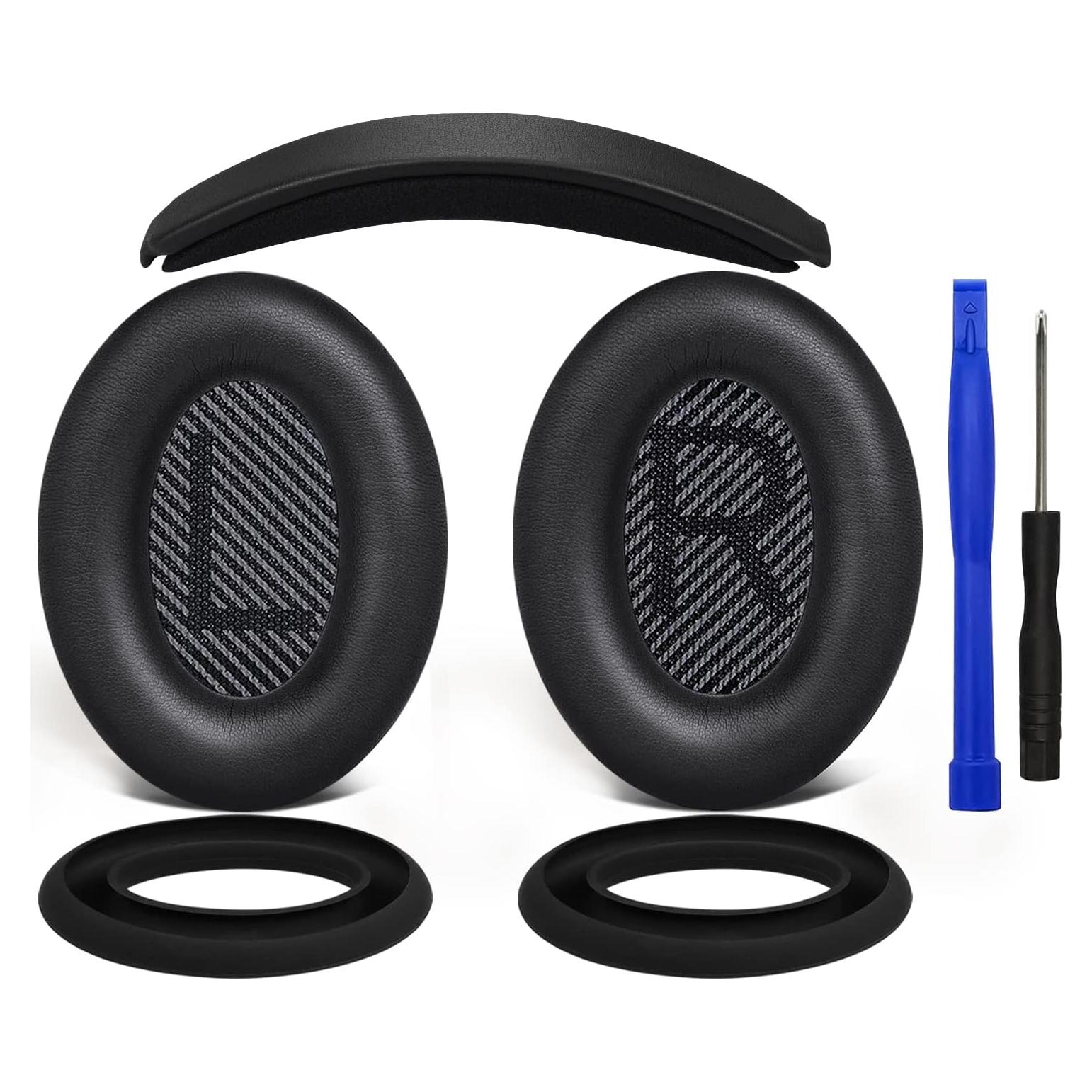 Kit Reemplazo Almohadillas y Banda para Bose QC35 II - Negro