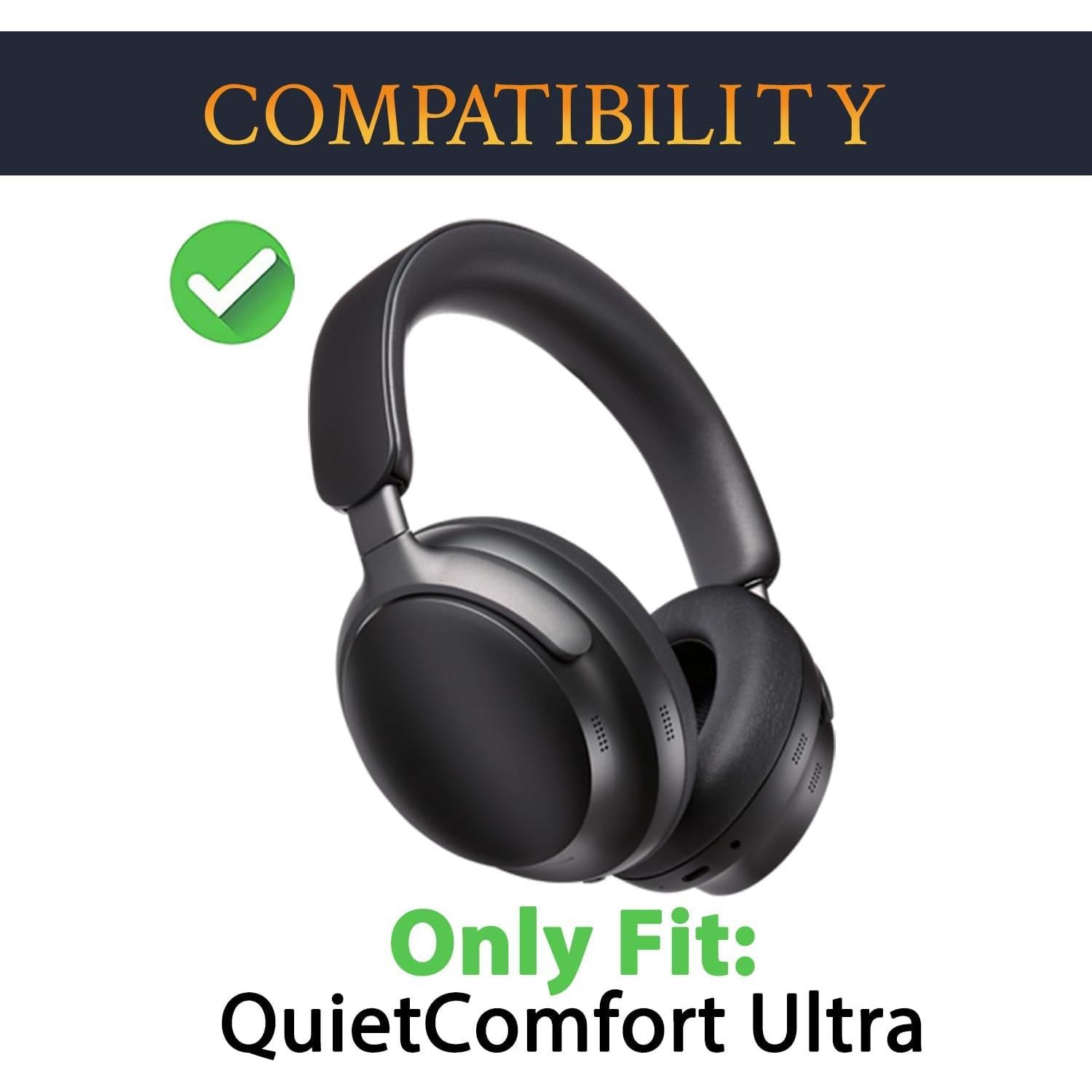 Almohadillas de Gel de Enfriamiento SOULWIT para Auriculares Bose QC Ultra - Negro