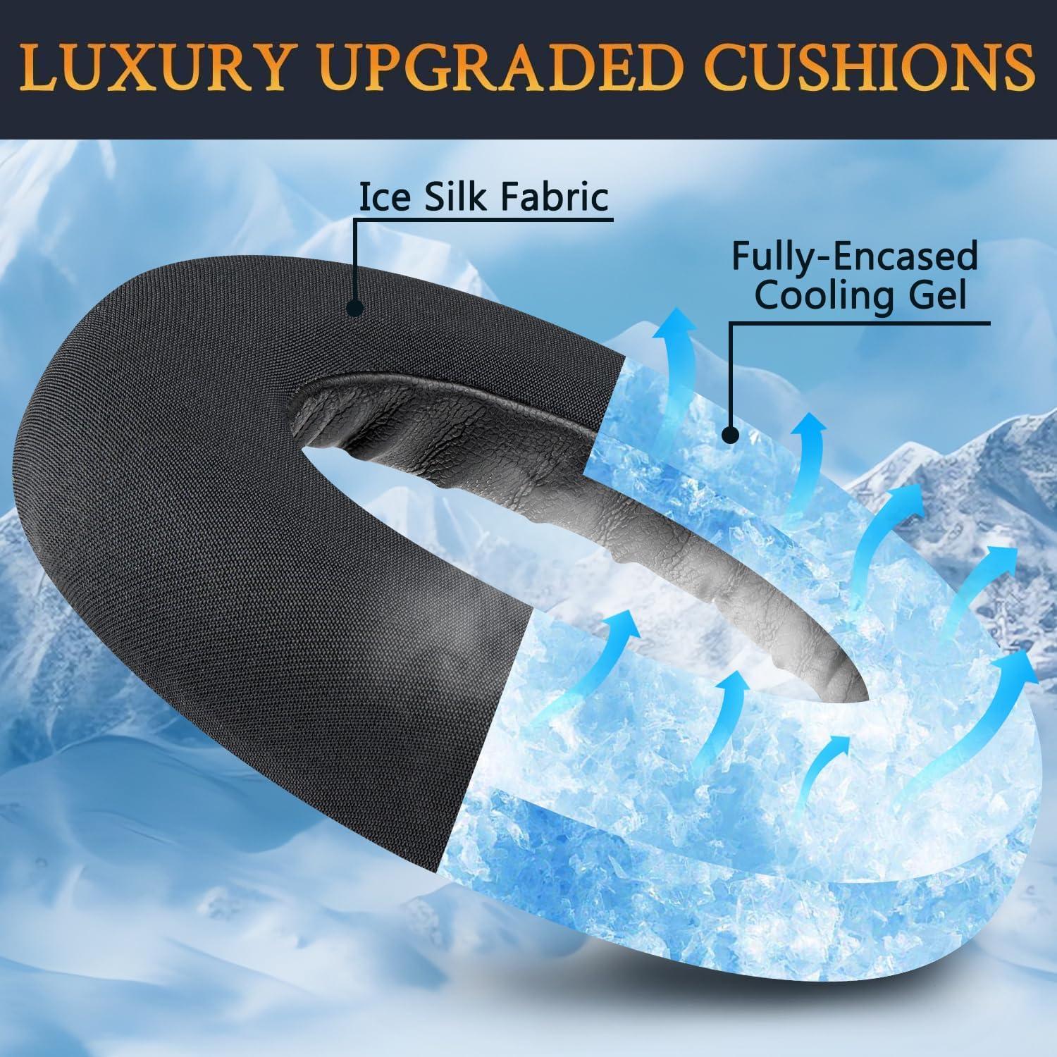 Almohadillas de Gel de Enfriamiento SOULWIT para Auriculares Bose QC Ultra - Negro