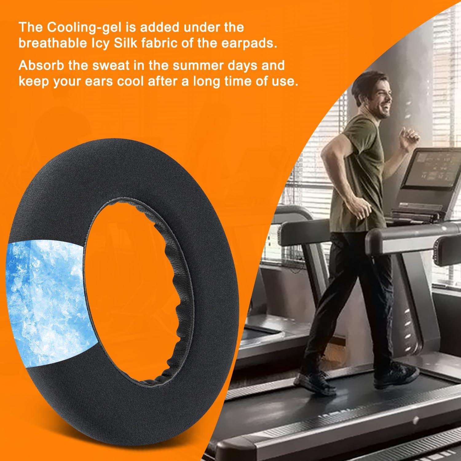 Almohadillas de Gel de Enfriamiento SOULWIT para Auriculares Bose QC Ultra - Negro