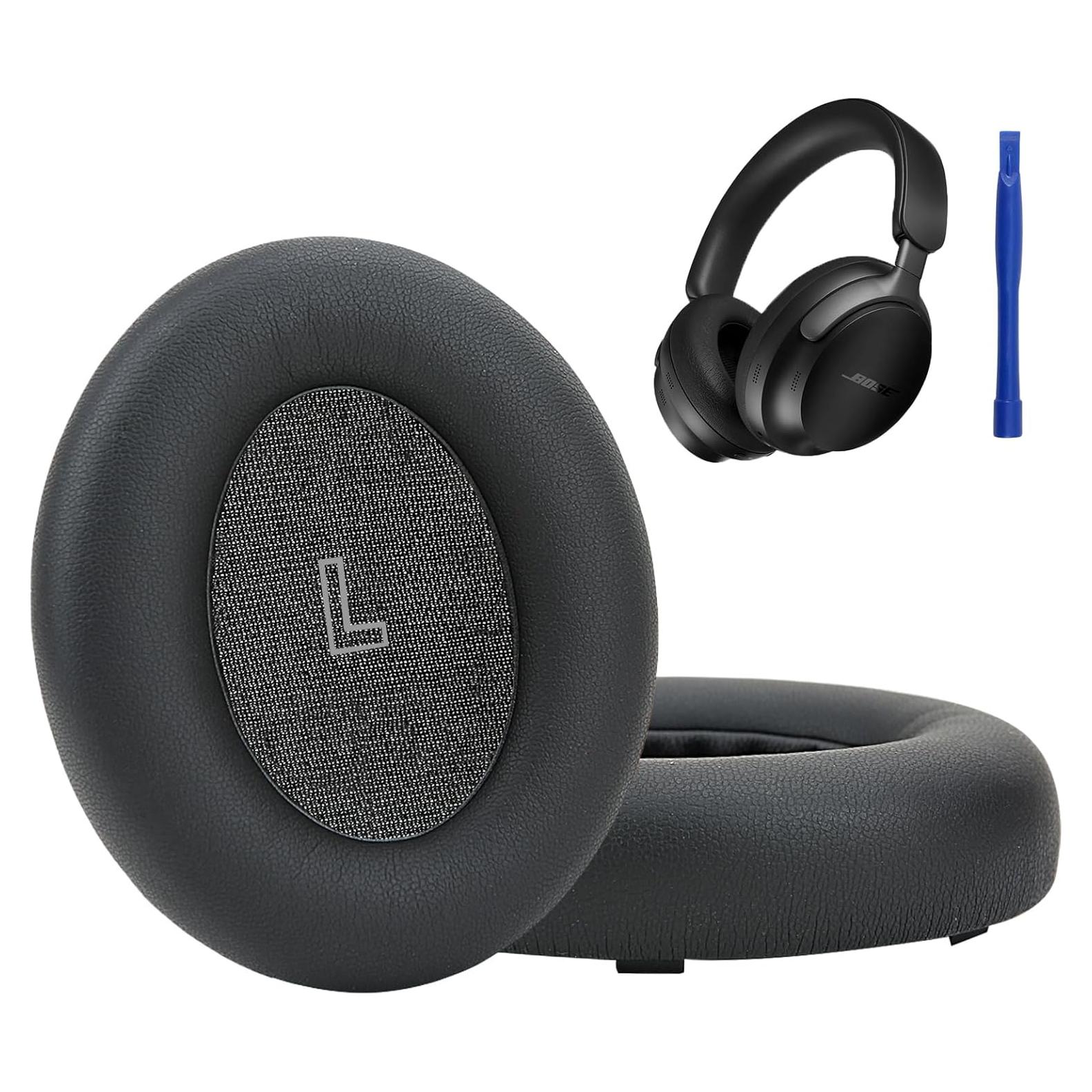 Almohadillas de Reemplazo Earrock para Auriculares Bose QC Ultra - Cuero y Espuma