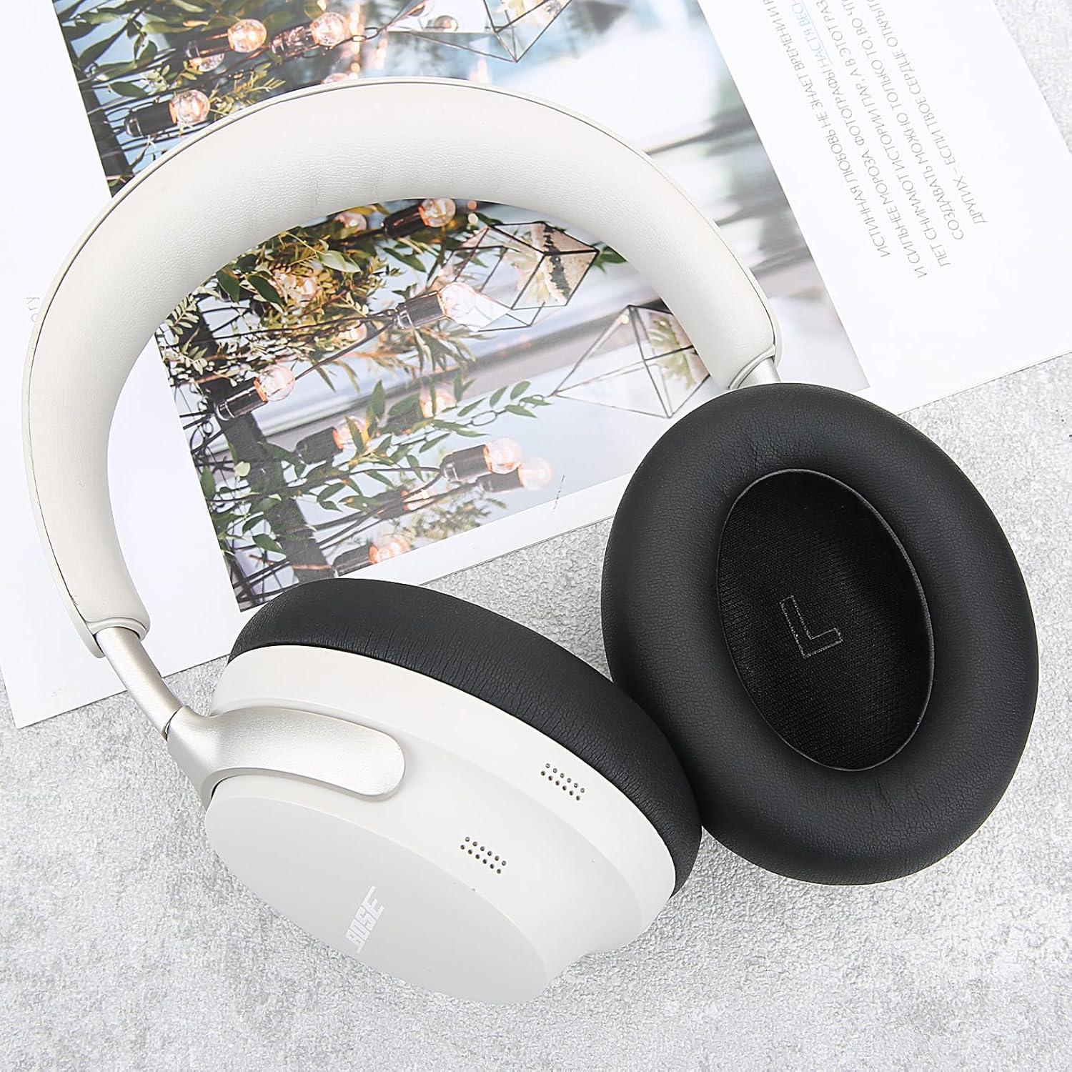 Almohadillas de Reemplazo Earrock para Auriculares Bose QC Ultra - Cuero y Espuma