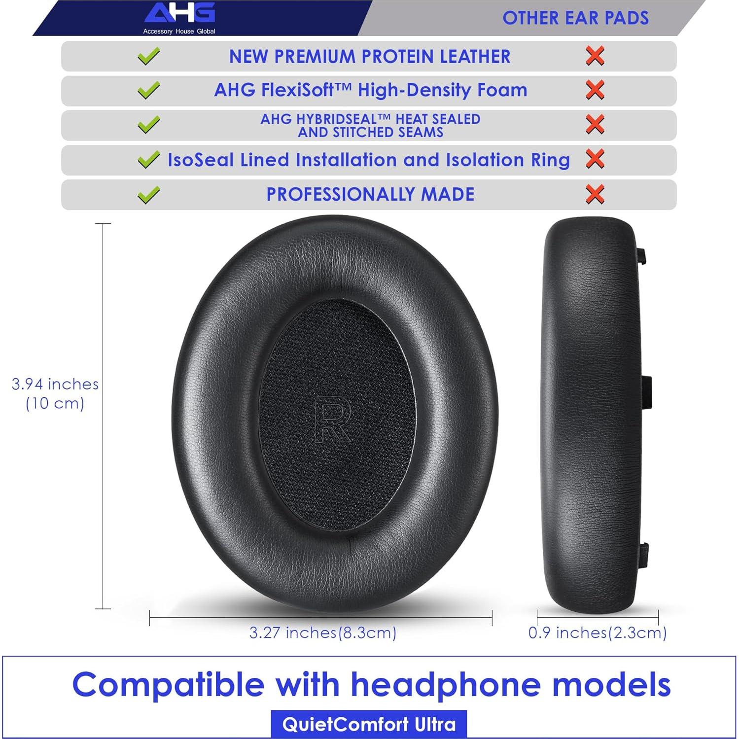 Almohadillas de Repuesto AHG para Auriculares Bose QC Ultra