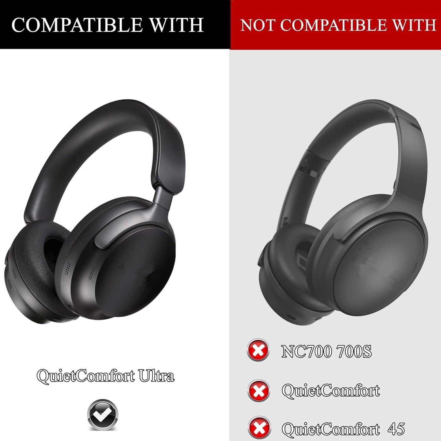 Cojines para oídos YunYiYi compatibles con Bose QuietComfort Ultra