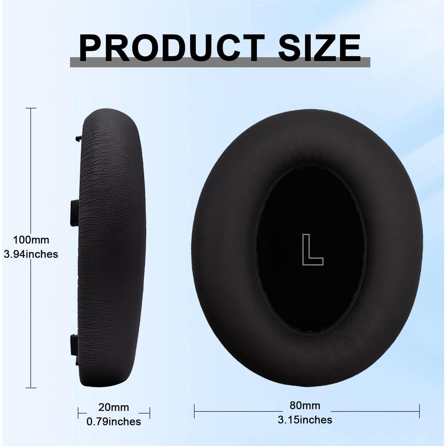 Almohadillas de Reemplazo para Auriculares Bose QC Ultra - Negro