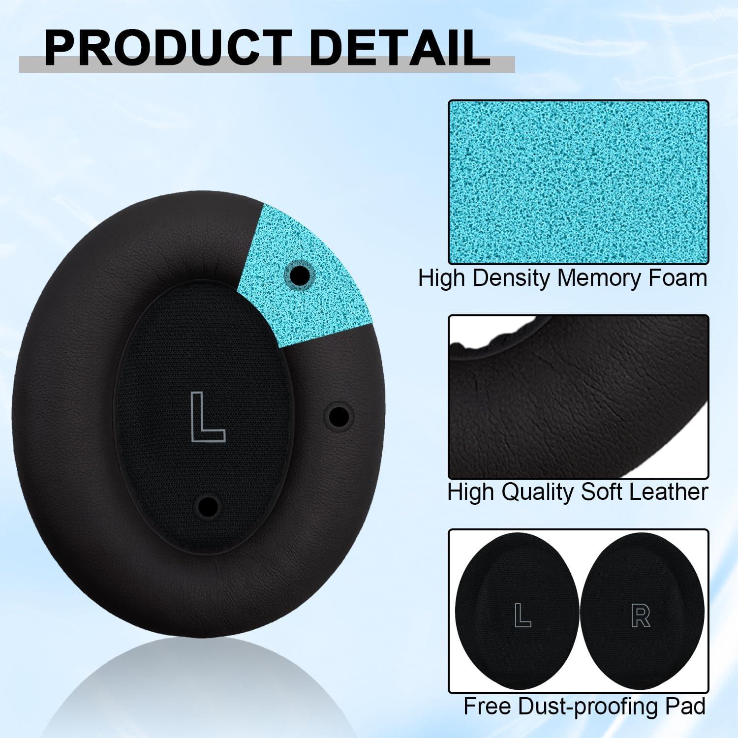 Almohadillas de Reemplazo para Auriculares Bose QC Ultra - Negro