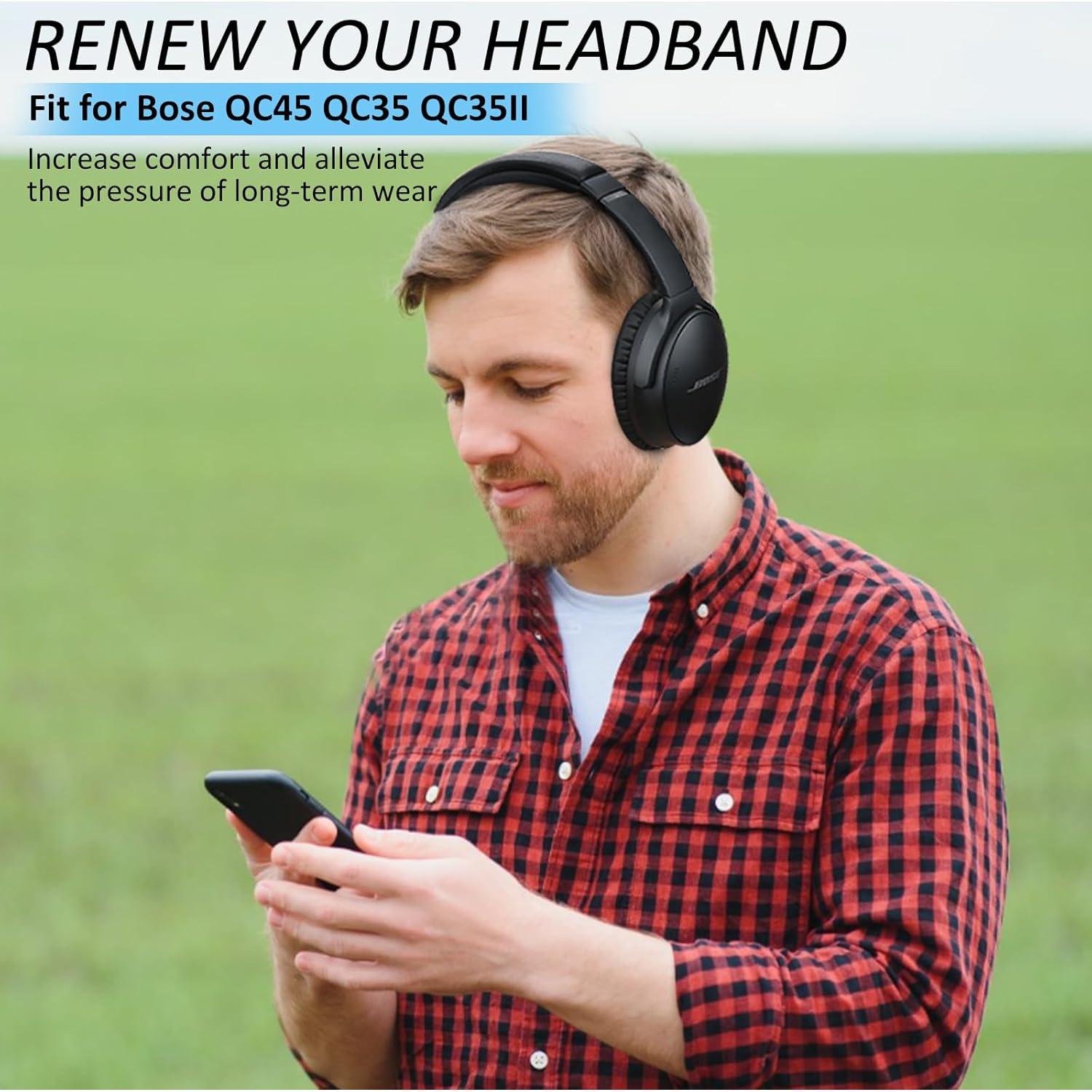 Cojín de diadema Earrock para Bose QuietComfort 45/35 Verde