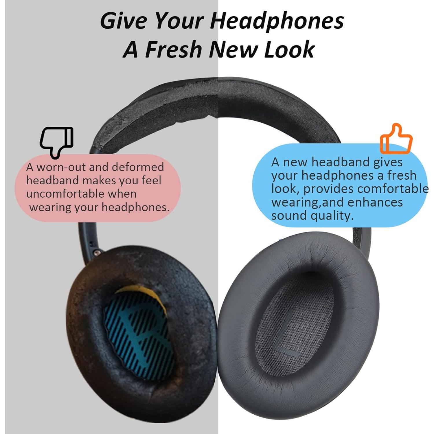 Cojín de diadema Earrock para Bose QuietComfort 45/35 Verde