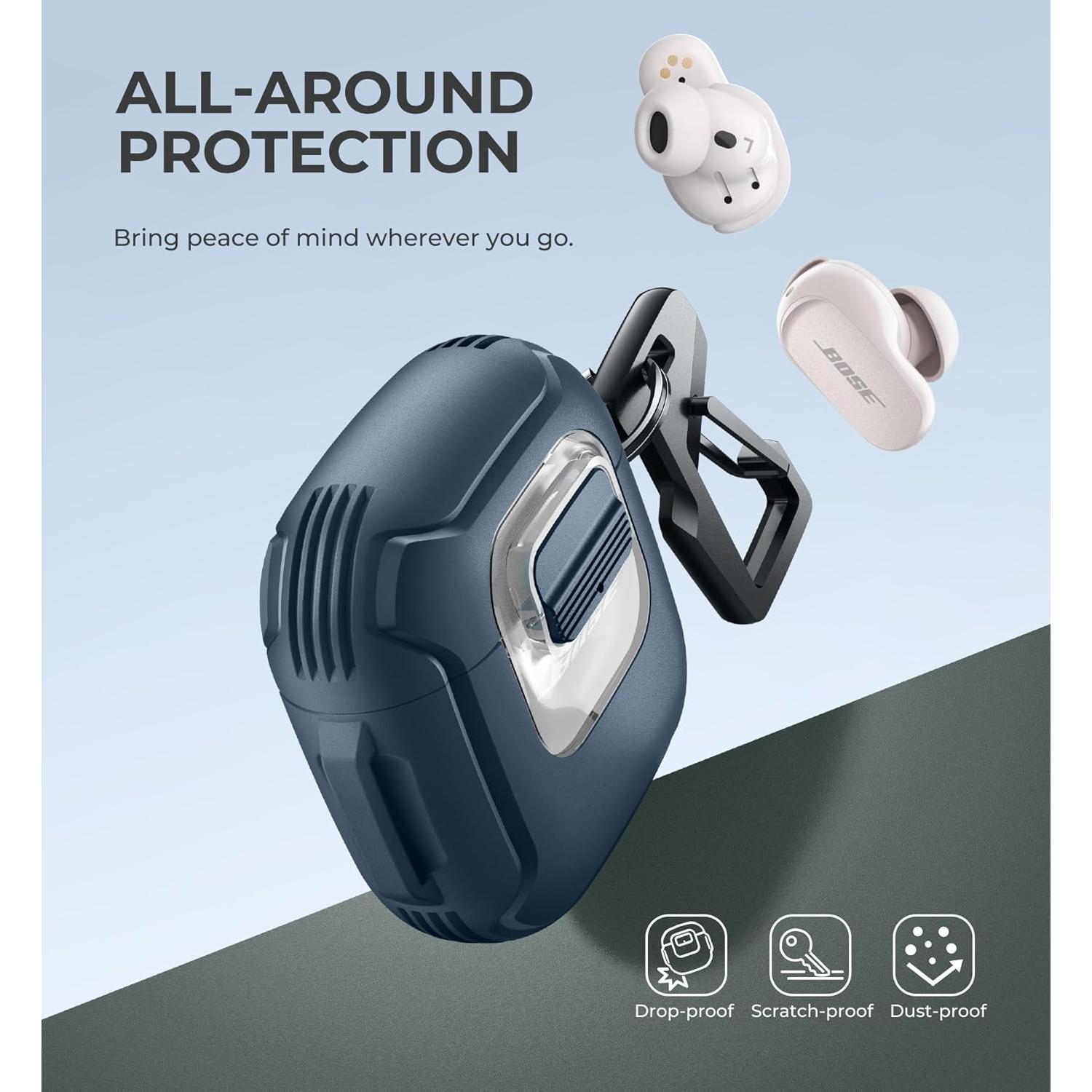 Funda Protectora Dexnor para Bose QuietComfort Earbuds II Azul