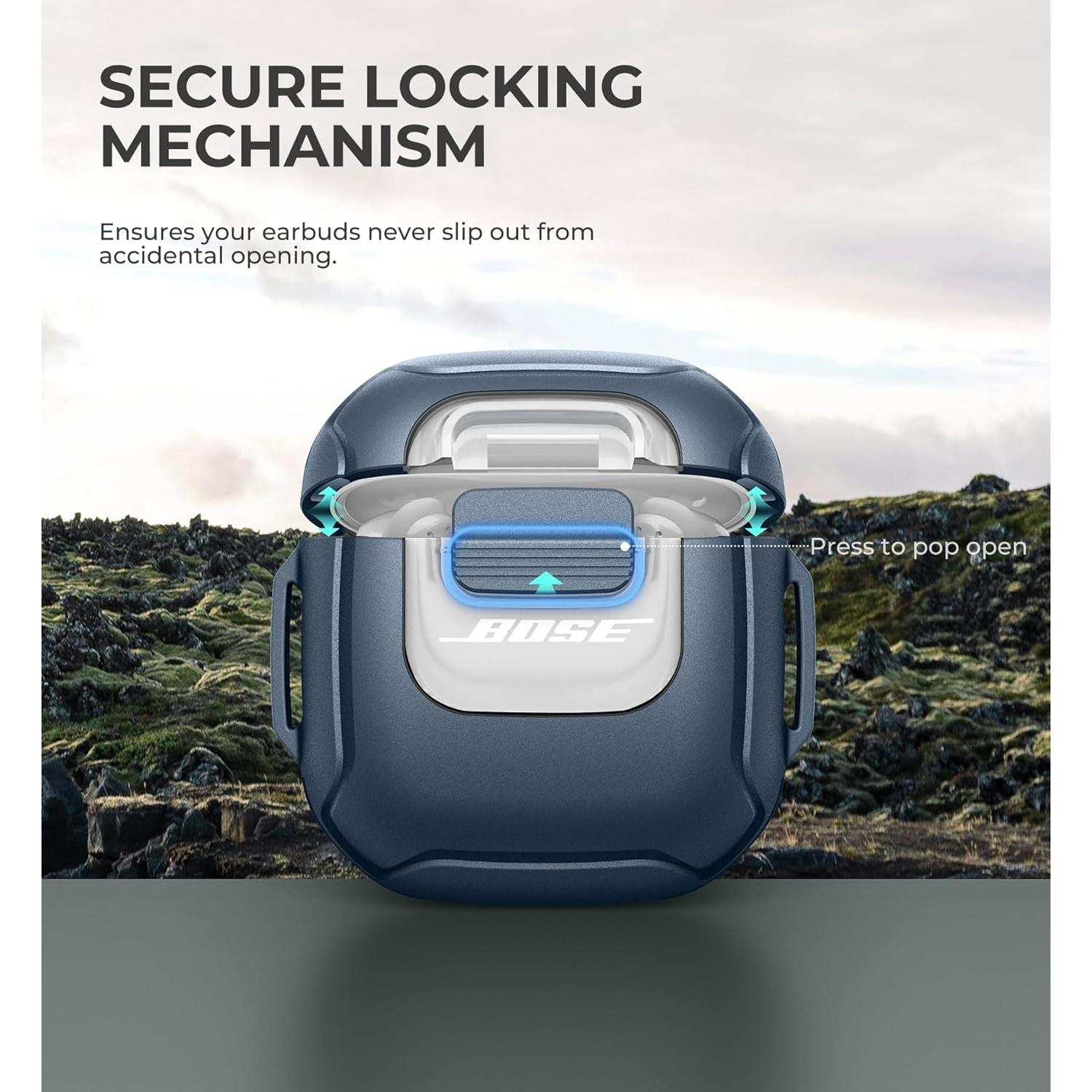 Funda Protectora Dexnor para Bose QuietComfort Earbuds II Azul