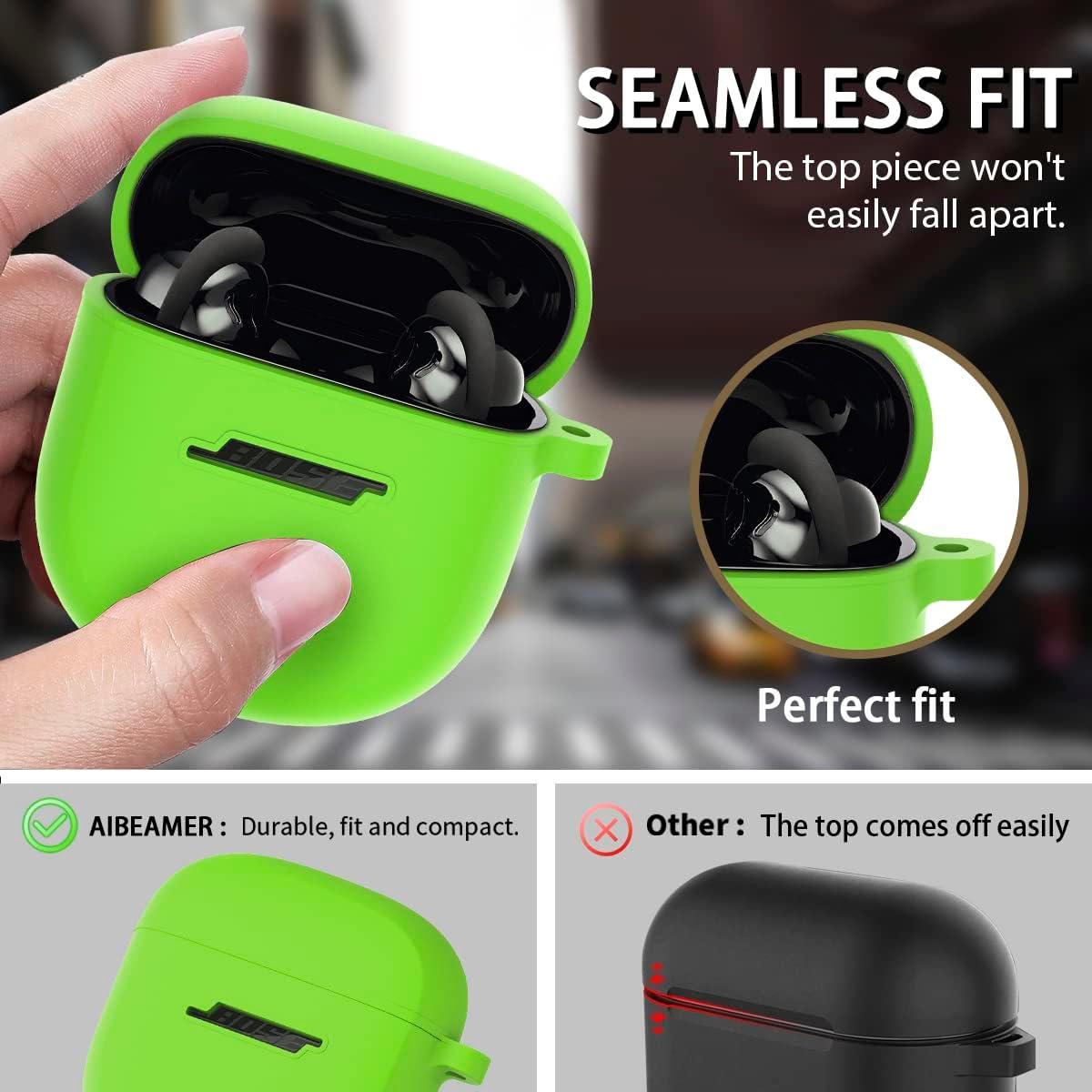 Funda de Silicona Verde AIBEAMER para Bose QuietComfort II 2022