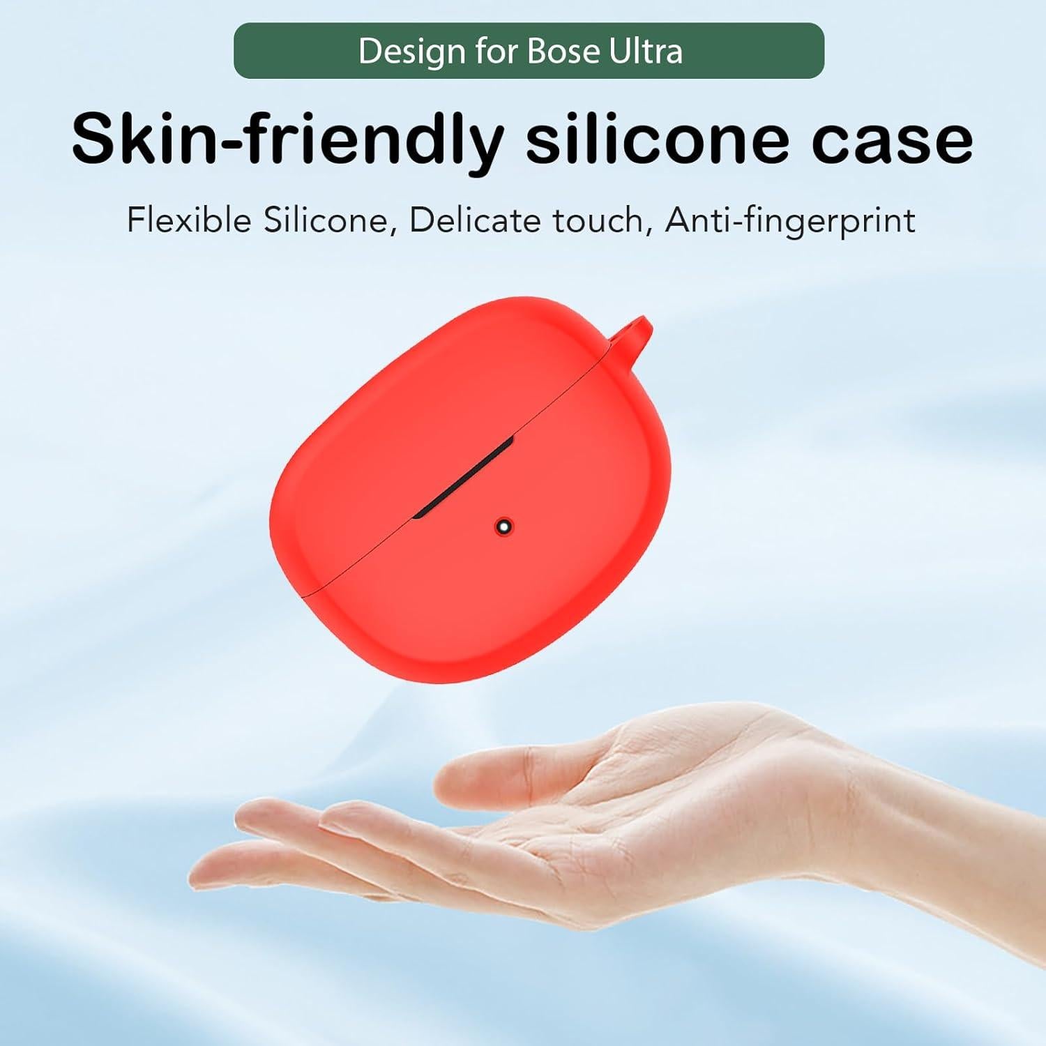 Funda USTIYA para Bose QuietComfort Ultra Silicona Rojo