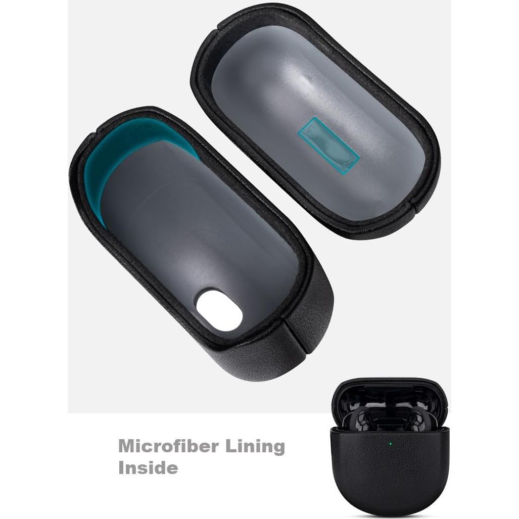 Funda de Cuero LOPIE para Auriculares Bose QuietComfort II - Negro