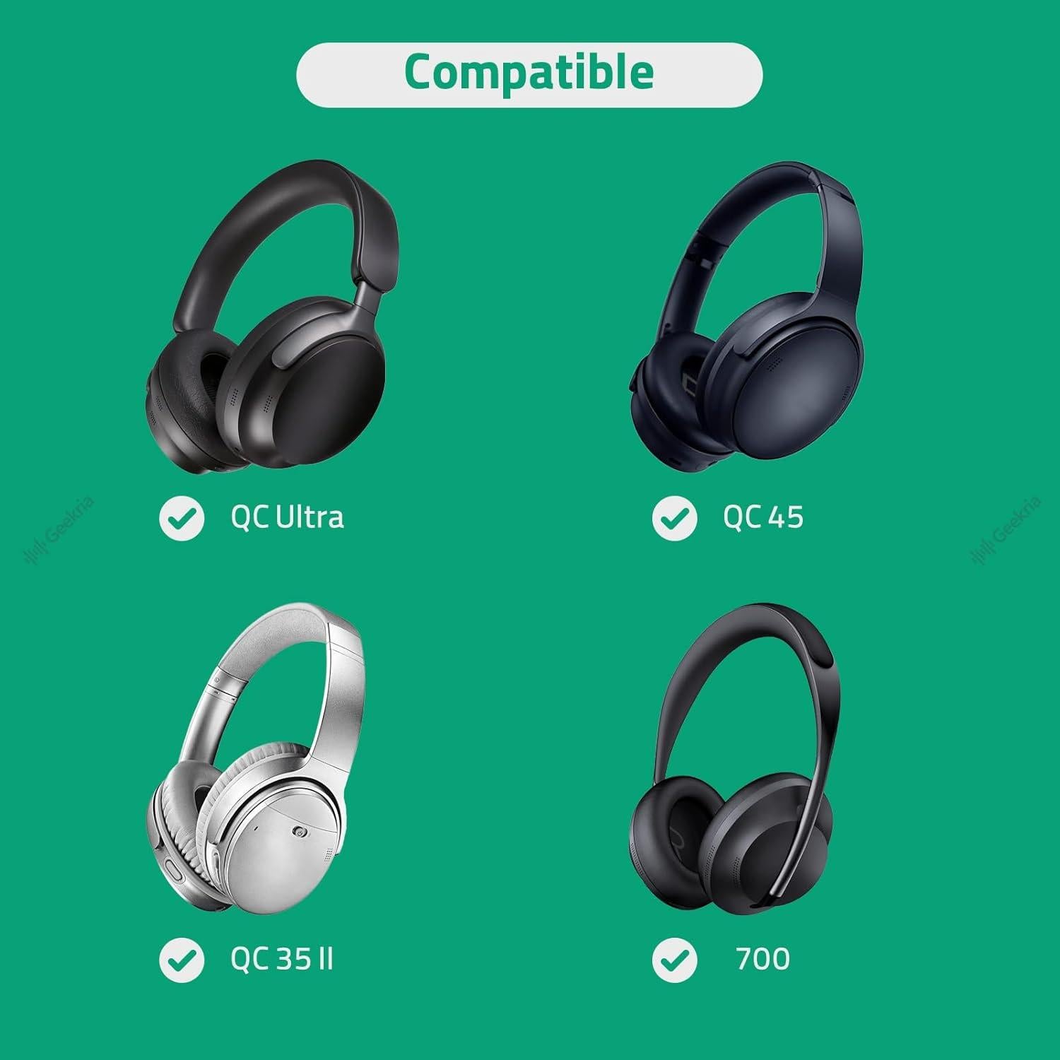 Cable de Audio GEEKRIA 2.5mm a 3.5mm para Bose QC35/QC45