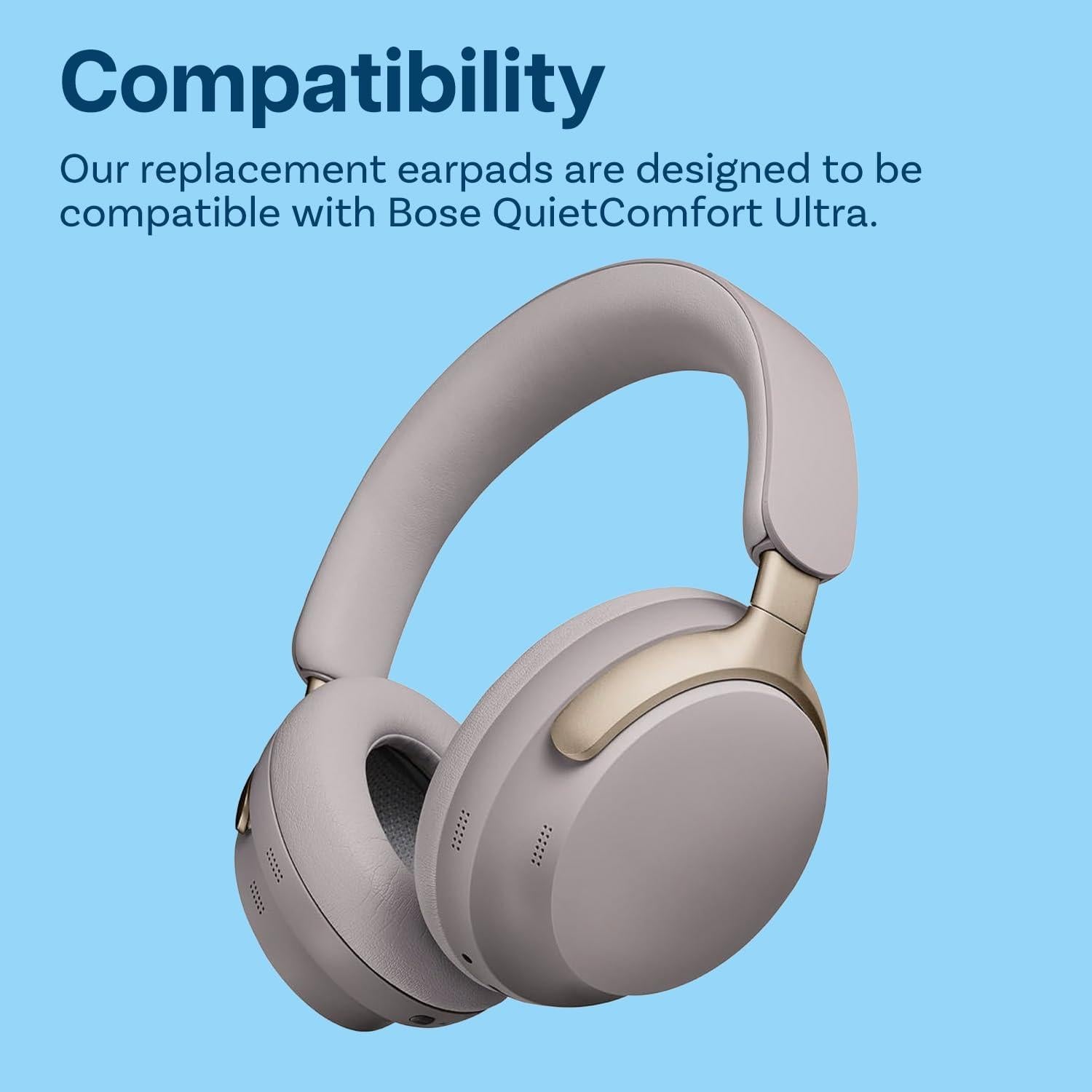 Almohadillas de Reemplazo para Auriculares Bose QuietComfort Ultra - MMOBIEL - Espuma de Memoria y PU