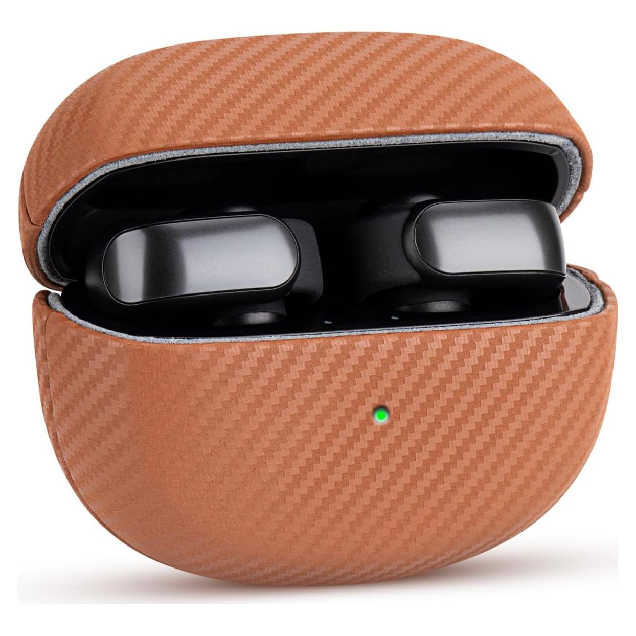 Funda de Cuero Marrón para Bose Ultra Open Earbuds - Hecha a Mano