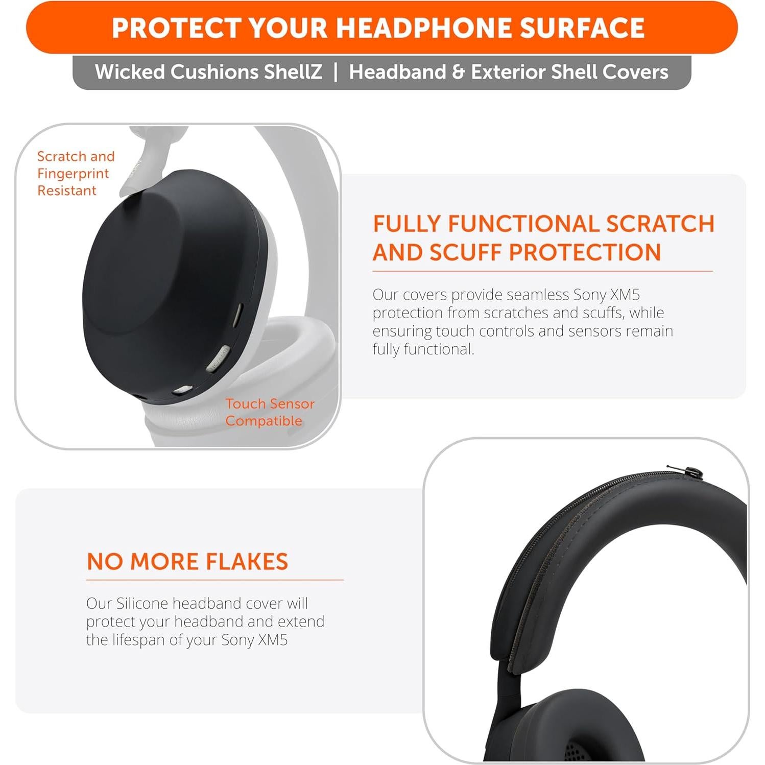 Fundas Protectores WC SweatZ y ShellZ para Sony WH1000XM5