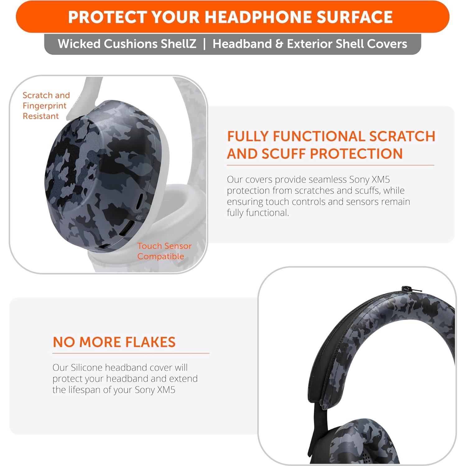 Fundas Protectores para Auriculares Sony WH1000XM5 Wicked Cushions