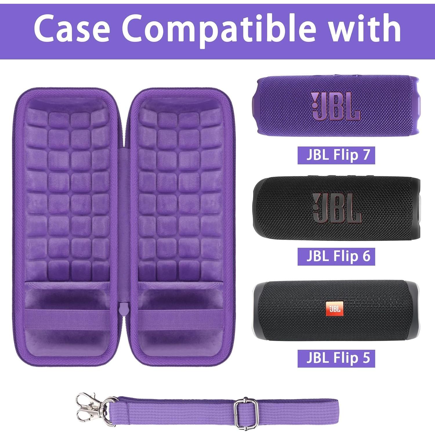 Funda Dura Impermeable co2CREA para JBL Flip 7/6/5 - Púrpura