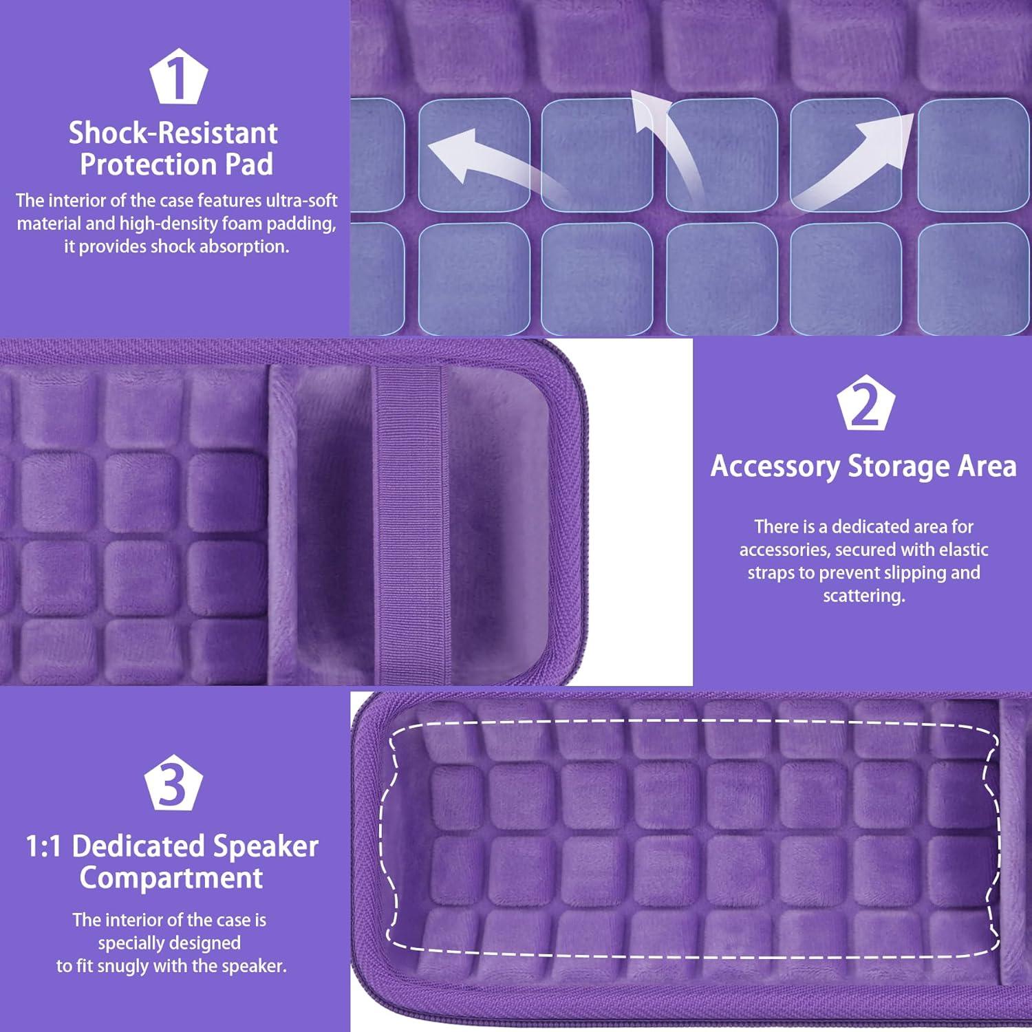 Funda Dura Impermeable co2CREA para JBL Flip 7/6/5 - Púrpura