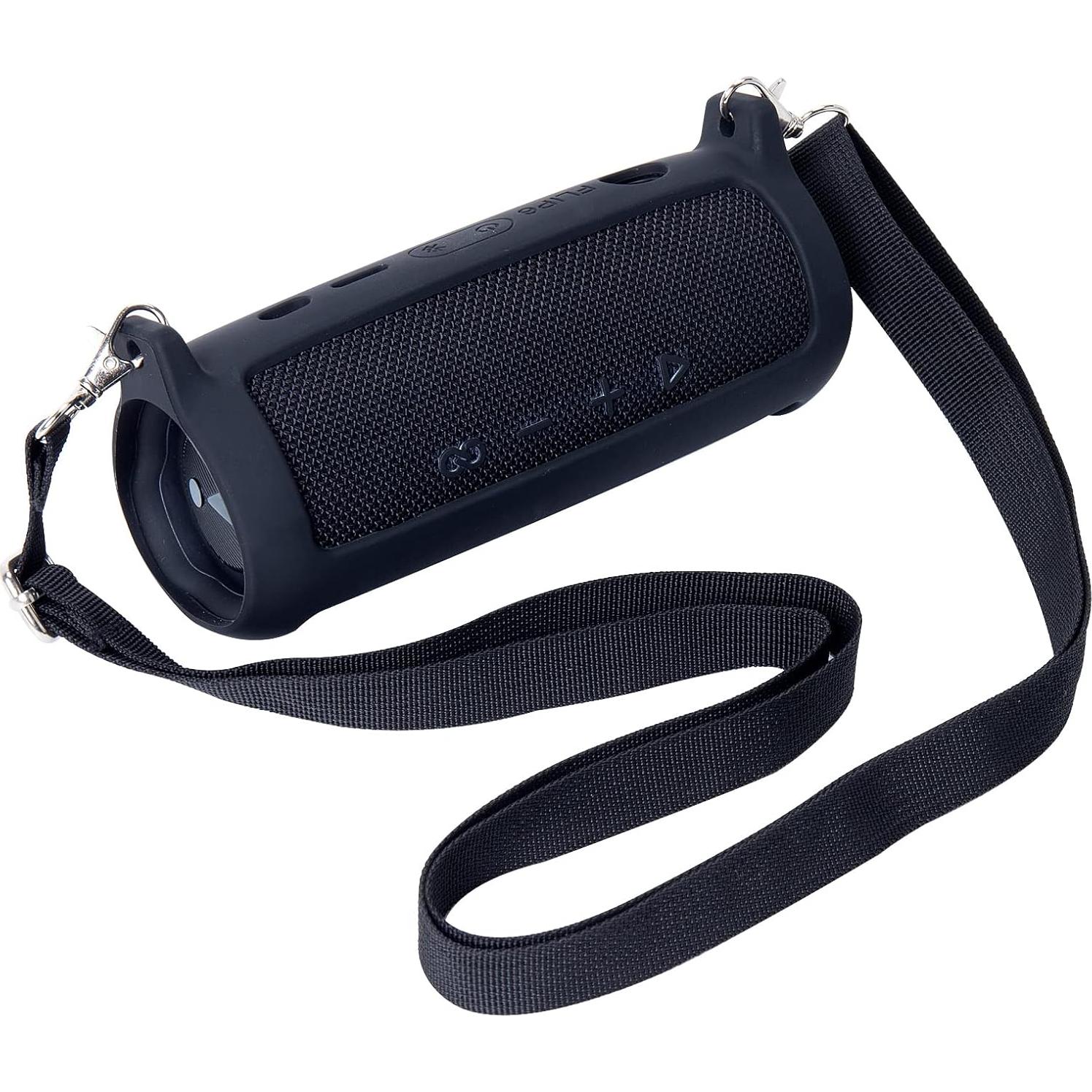 Funda de Silicona co2CREA para Altavoz JBL Flip 6 Negra