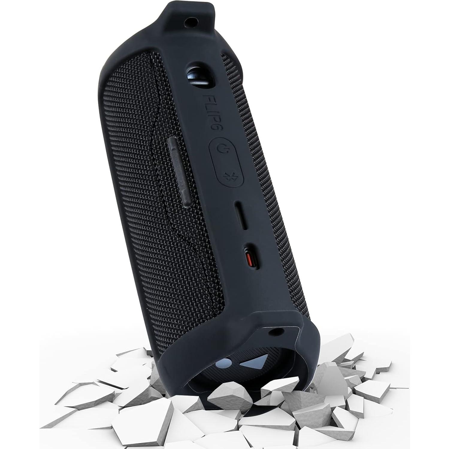 Funda de Silicona co2CREA para Altavoz JBL Flip 6 Negra