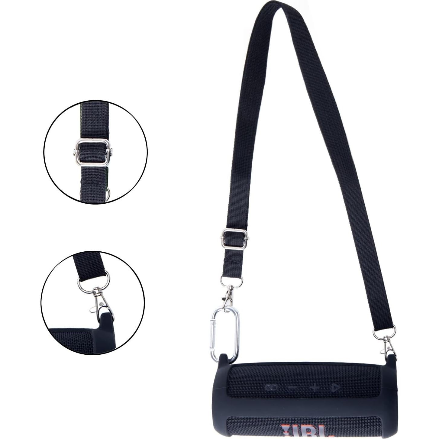 Funda de Silicona co2CREA para Altavoz JBL Flip 6 Negra