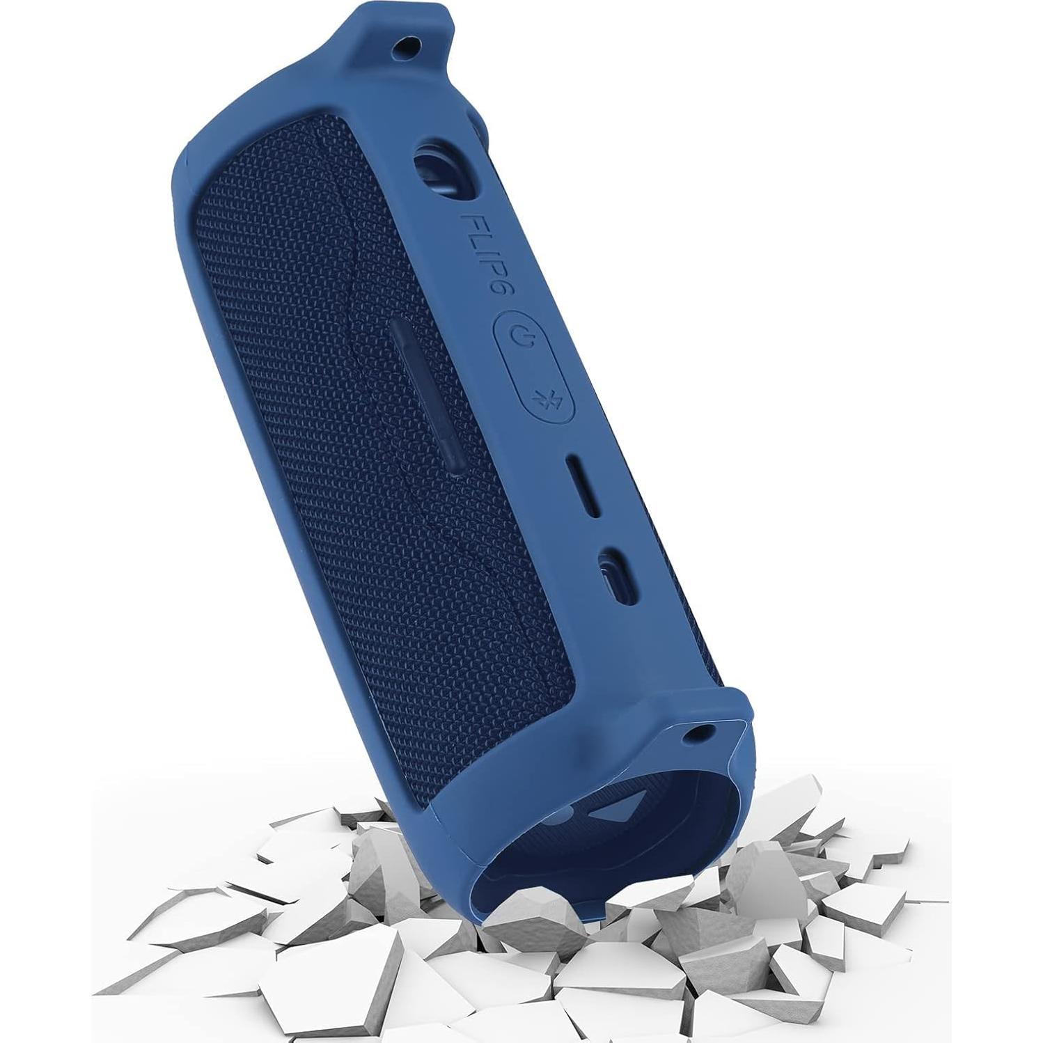Funda de Silicona Suave co2CREA para JBL Flip 6 Azul