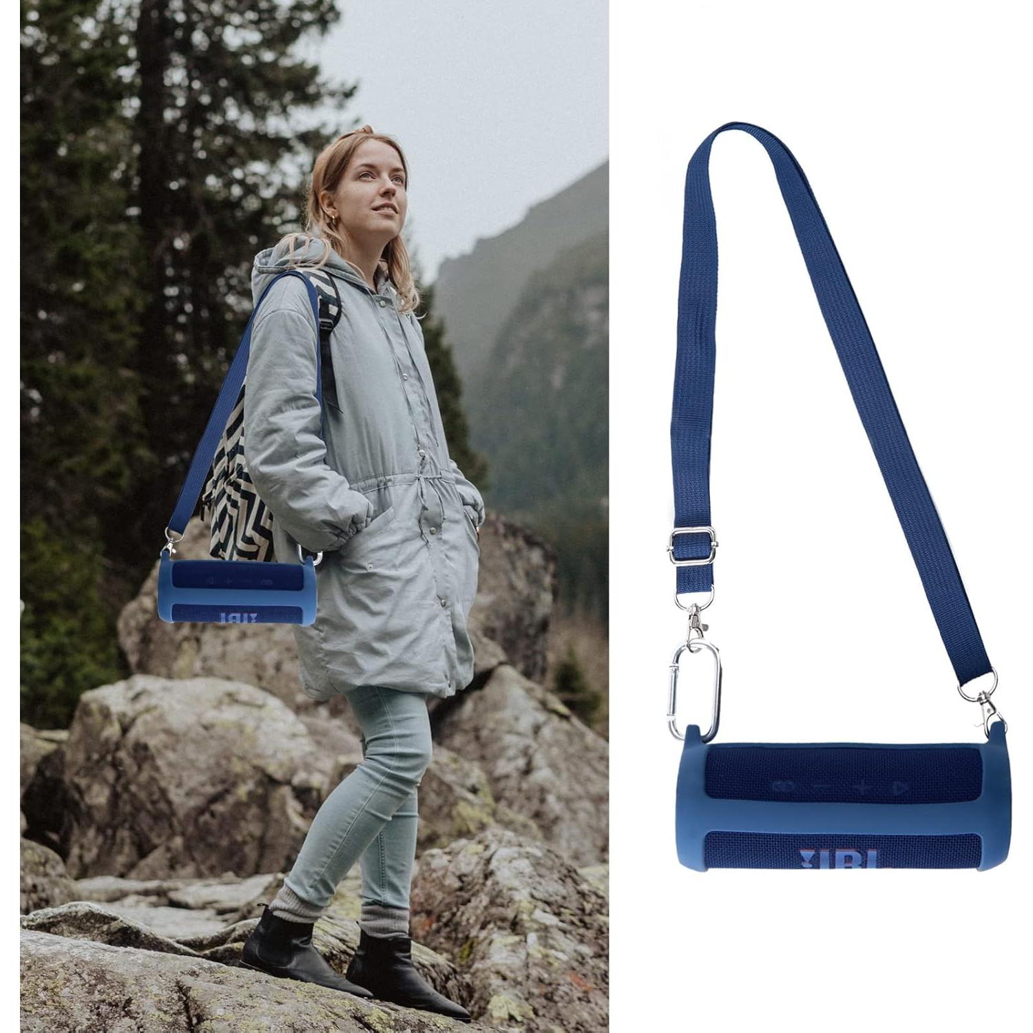 Funda de Silicona Suave co2CREA para JBL Flip 6 Azul