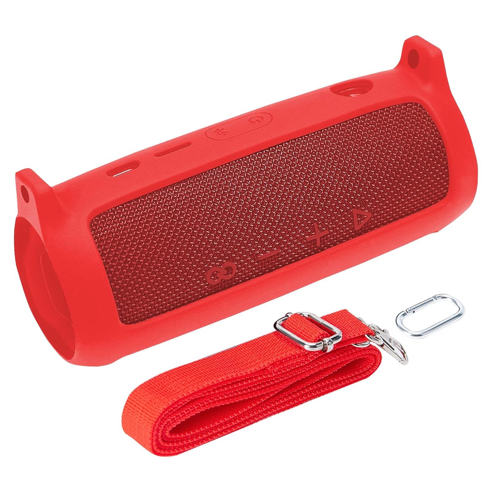 Funda de Silicona Suave co2CREA para JBL Flip 6 Roja