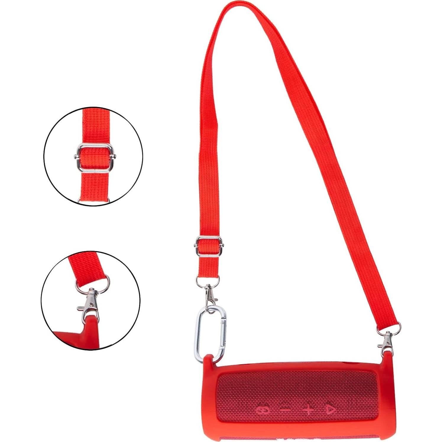 Funda de Silicona Suave co2CREA para JBL Flip 6 Roja