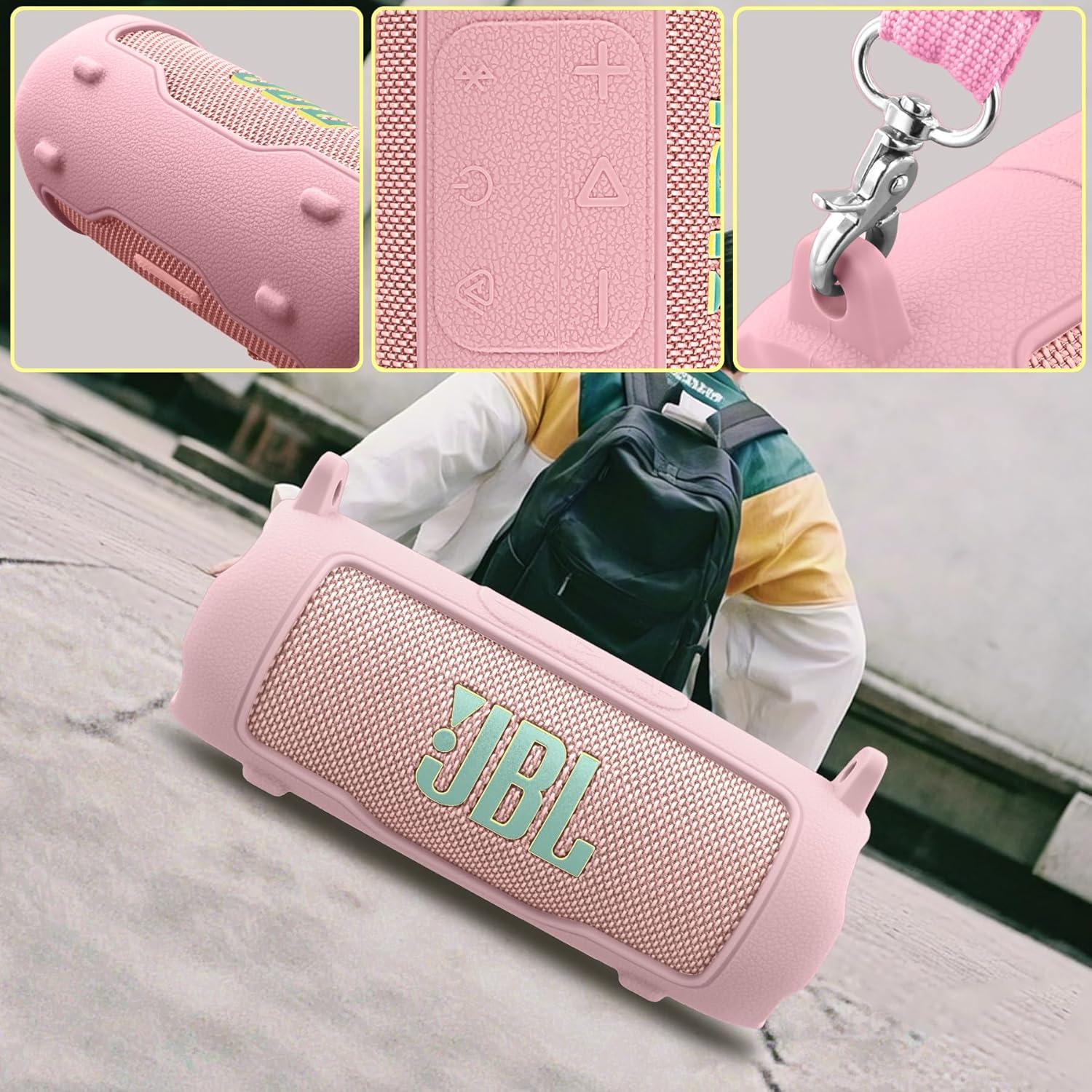 Funda de Silicona Baval Rosa para Altavoz JBL Flip 7