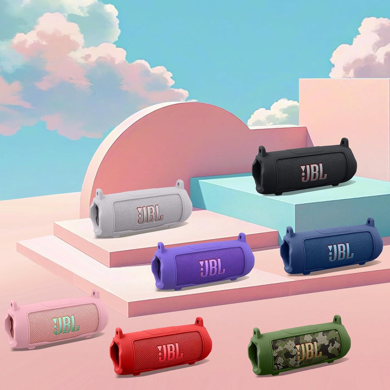 Funda de Silicona Baval Rosa para Altavoz JBL Flip 7