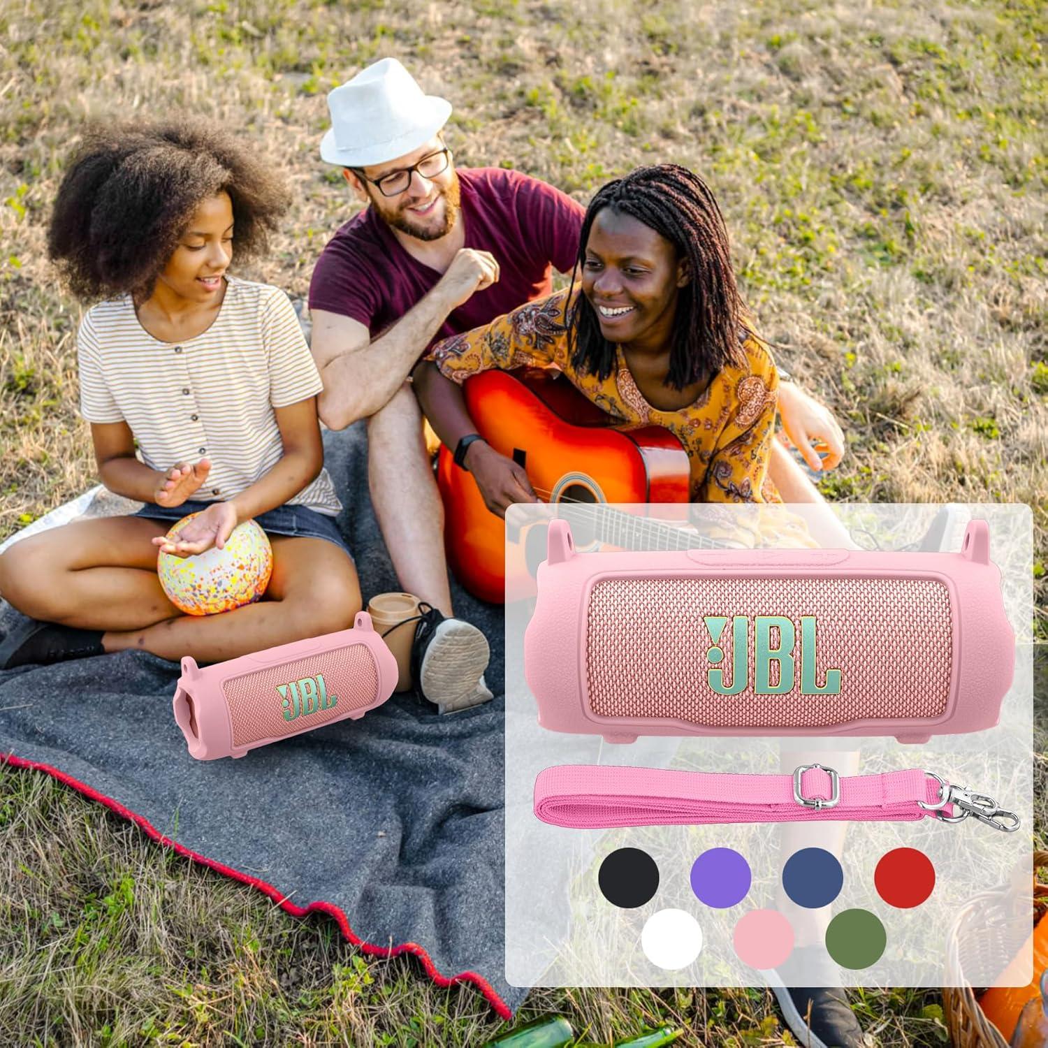 Funda de Silicona Baval Rosa para Altavoz JBL Flip 7