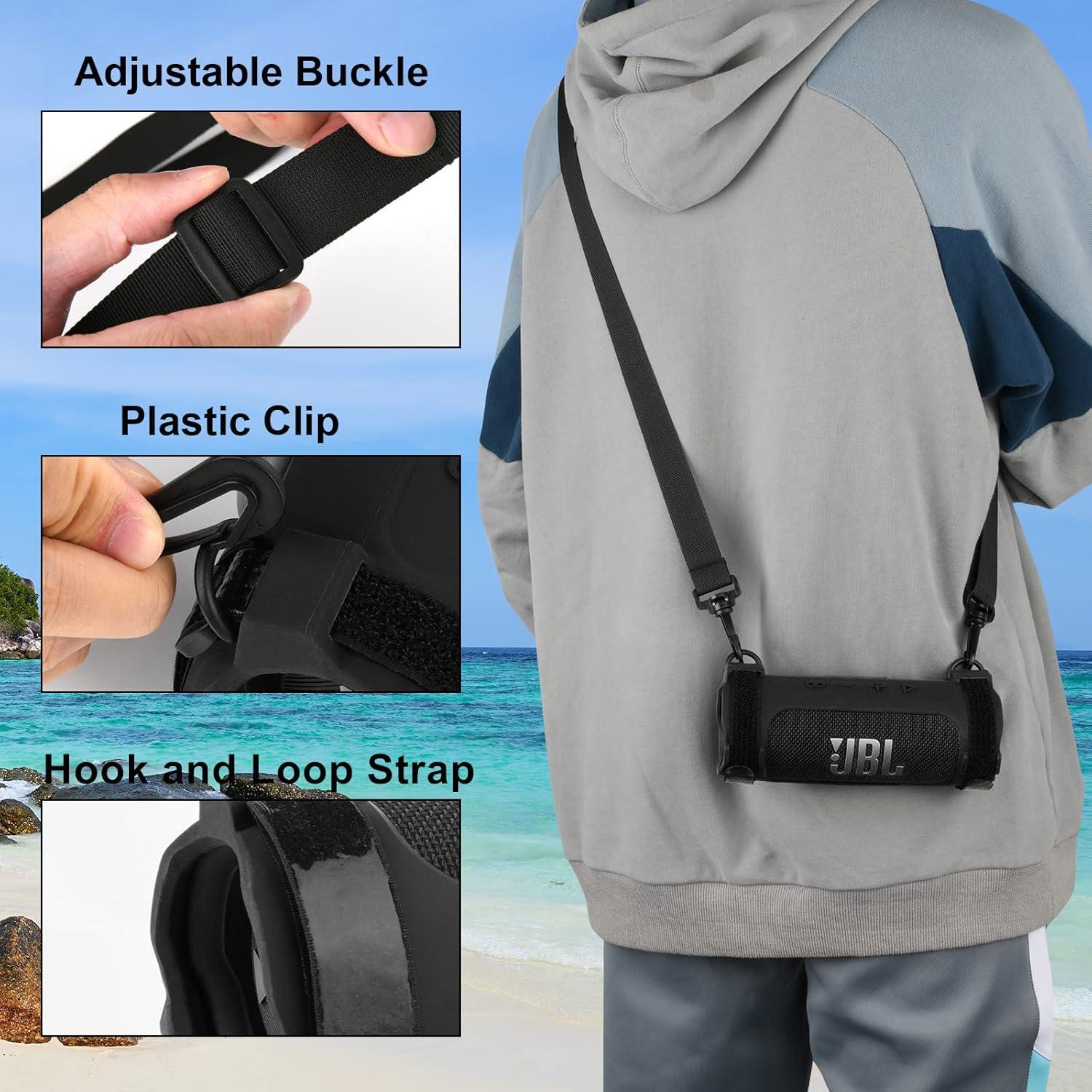 Funda de Silicona TXEsign para Altavoz JBL Flip 6 - Negro