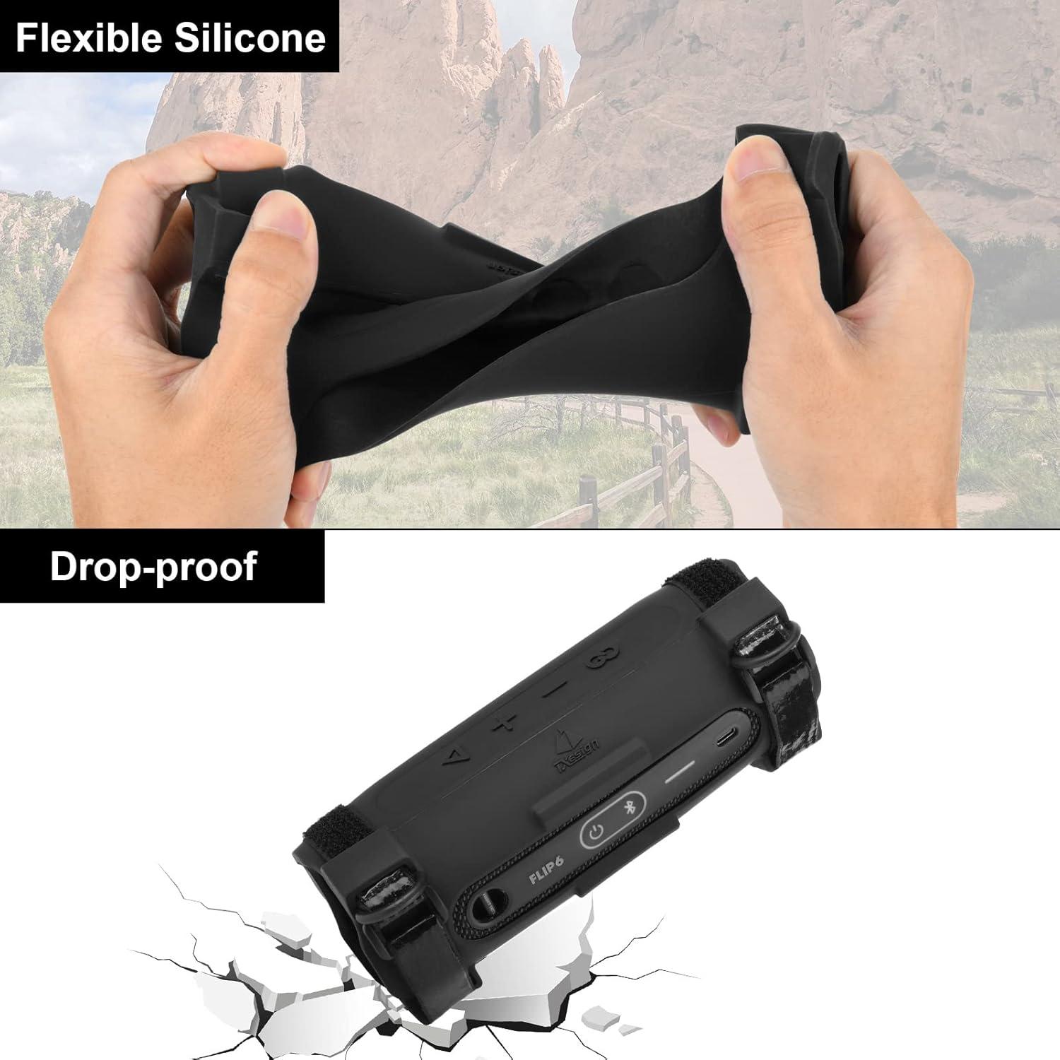 Funda de Silicona TXEsign para Altavoz JBL Flip 6 - Negro