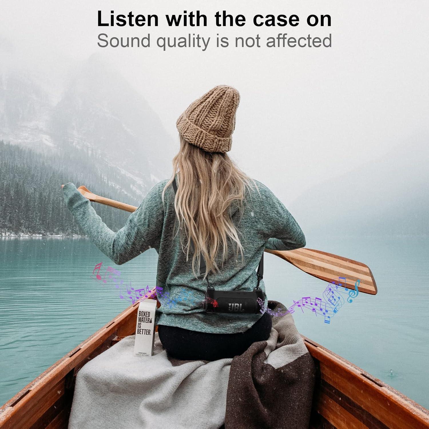 Funda de Silicona TXEsign para Altavoz JBL Flip 6 - Negro