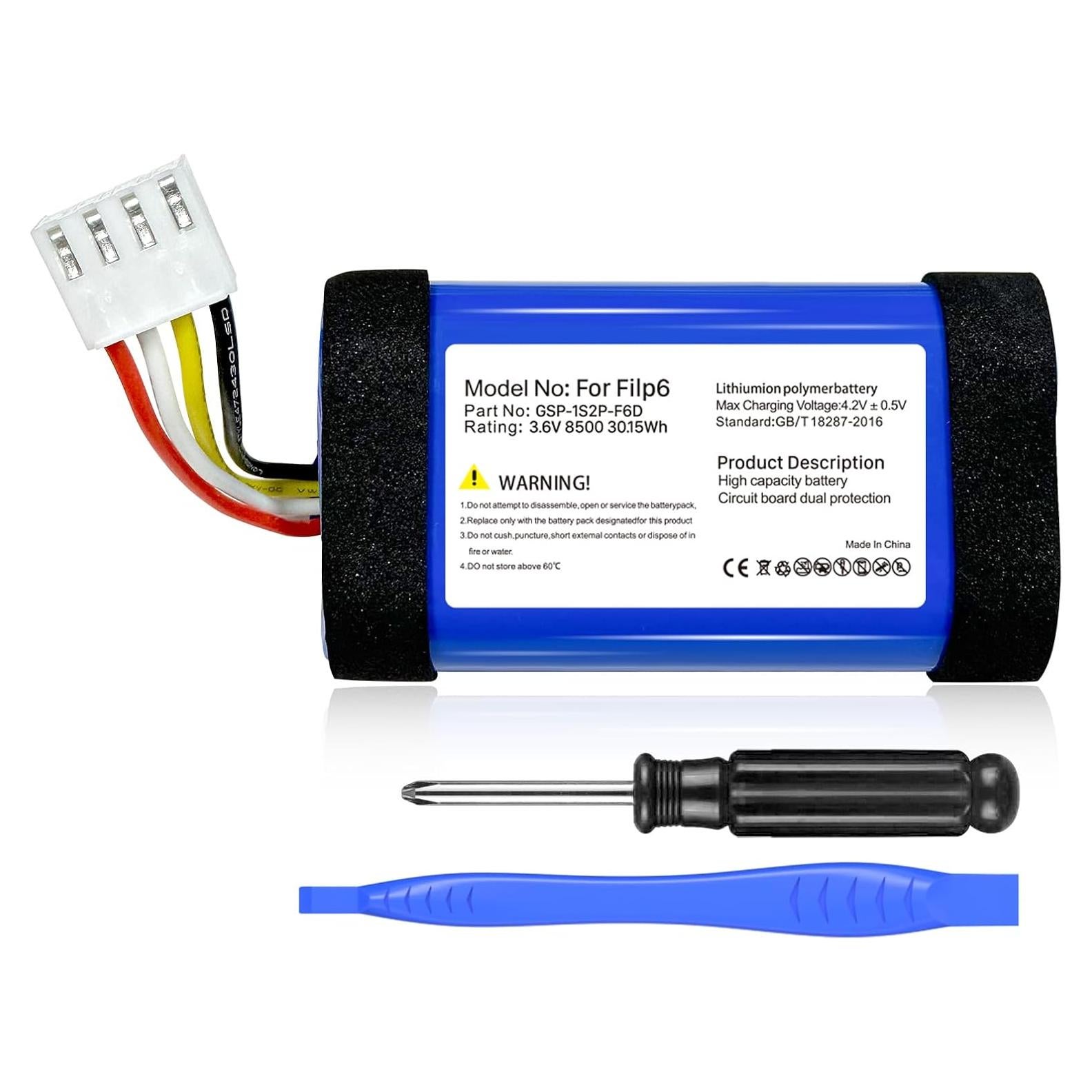 Batería de Reemplazo 8500mAh para JBL Flip 6 - Alta Capacidad