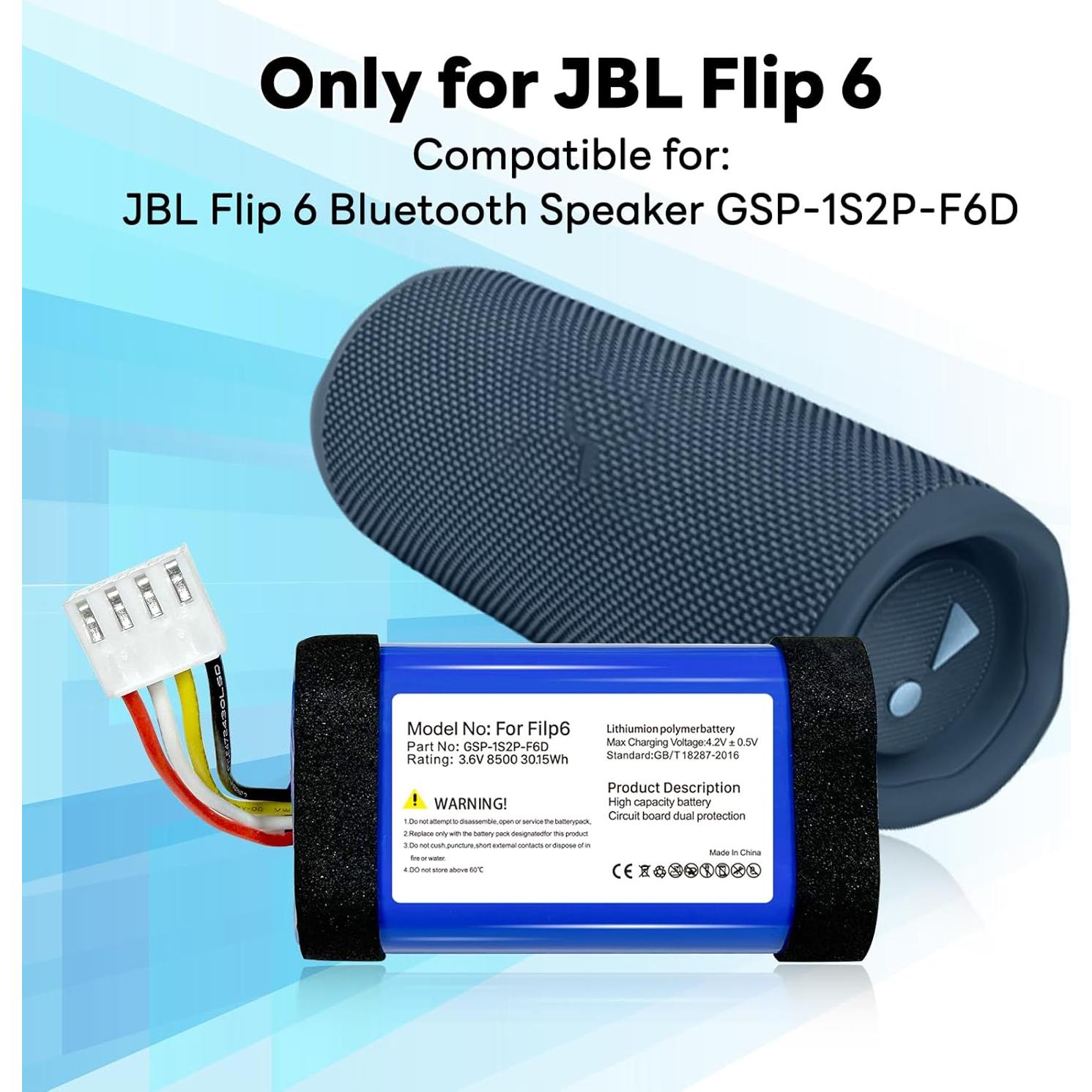Batería de Reemplazo 8500mAh para JBL Flip 6 - Alta Capacidad
