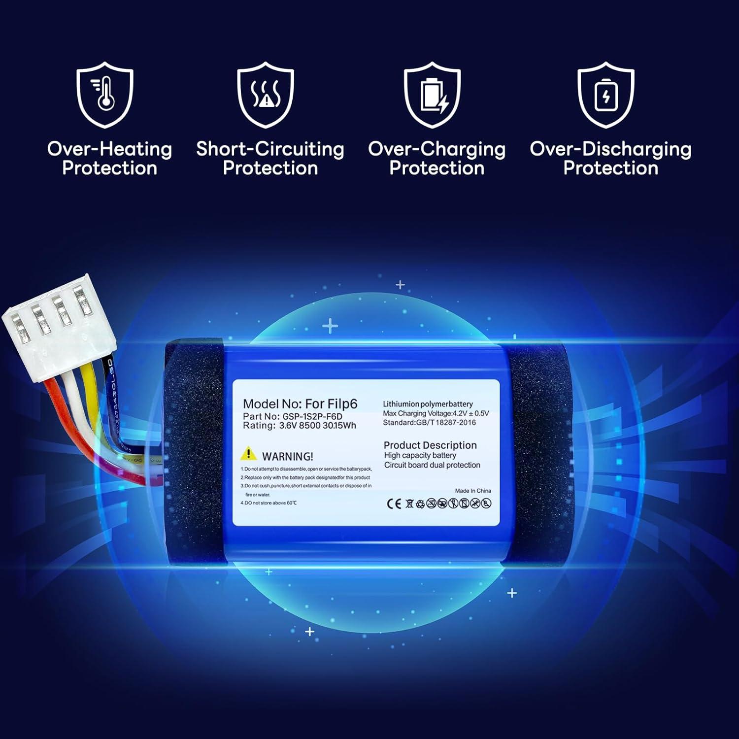 Batería de Reemplazo 8500mAh para JBL Flip 6 - Alta Capacidad