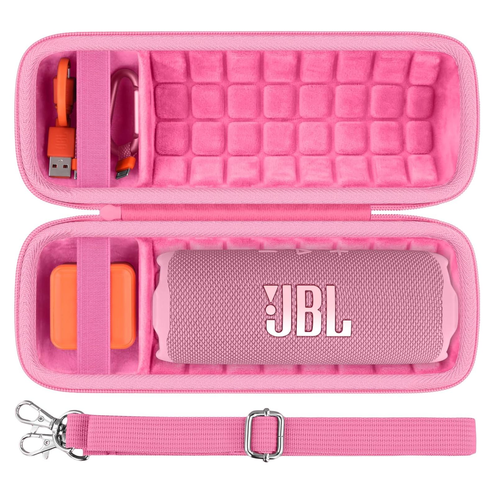 Funda Dura Rosa Baval para Altavoz JBL Flip 7 Impermeable