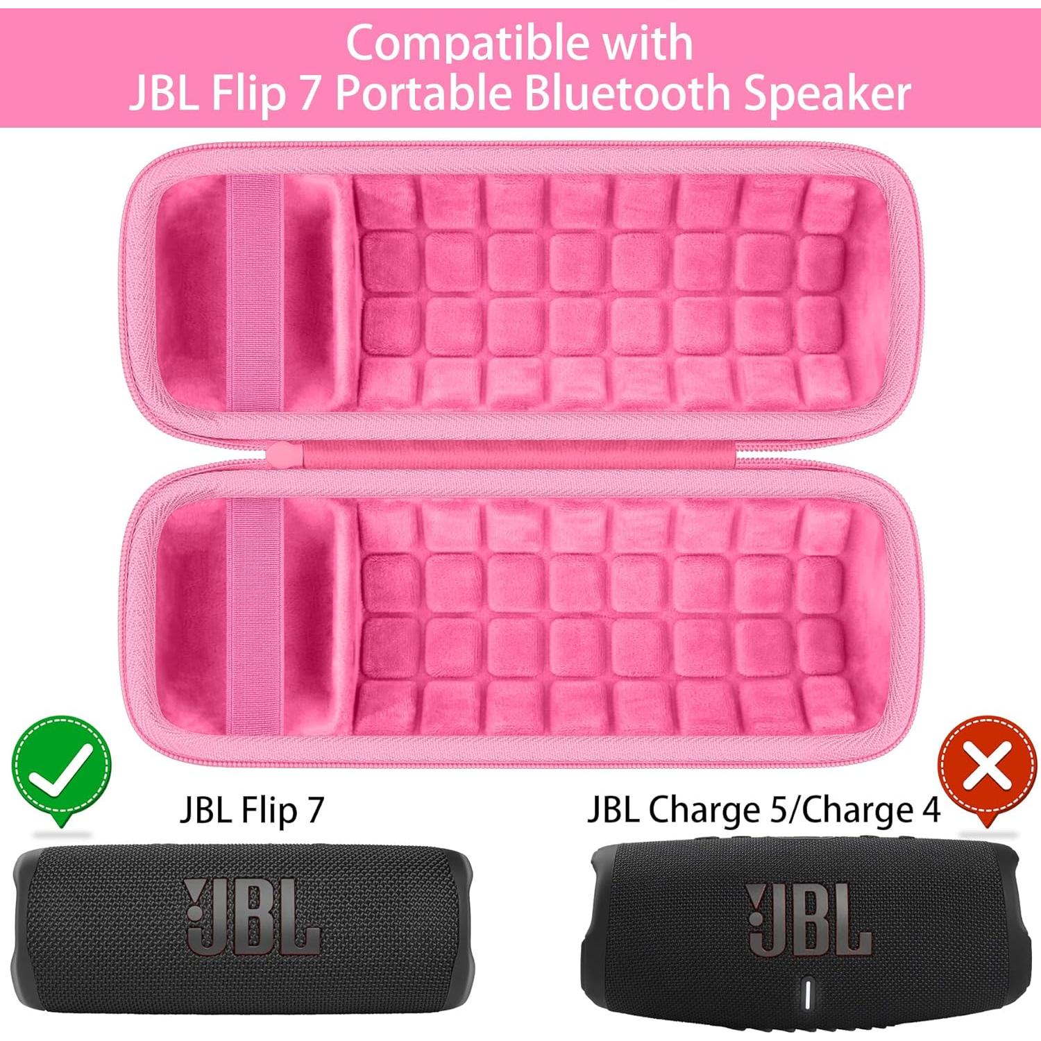Funda Dura Rosa Baval para Altavoz JBL Flip 7 Impermeable
